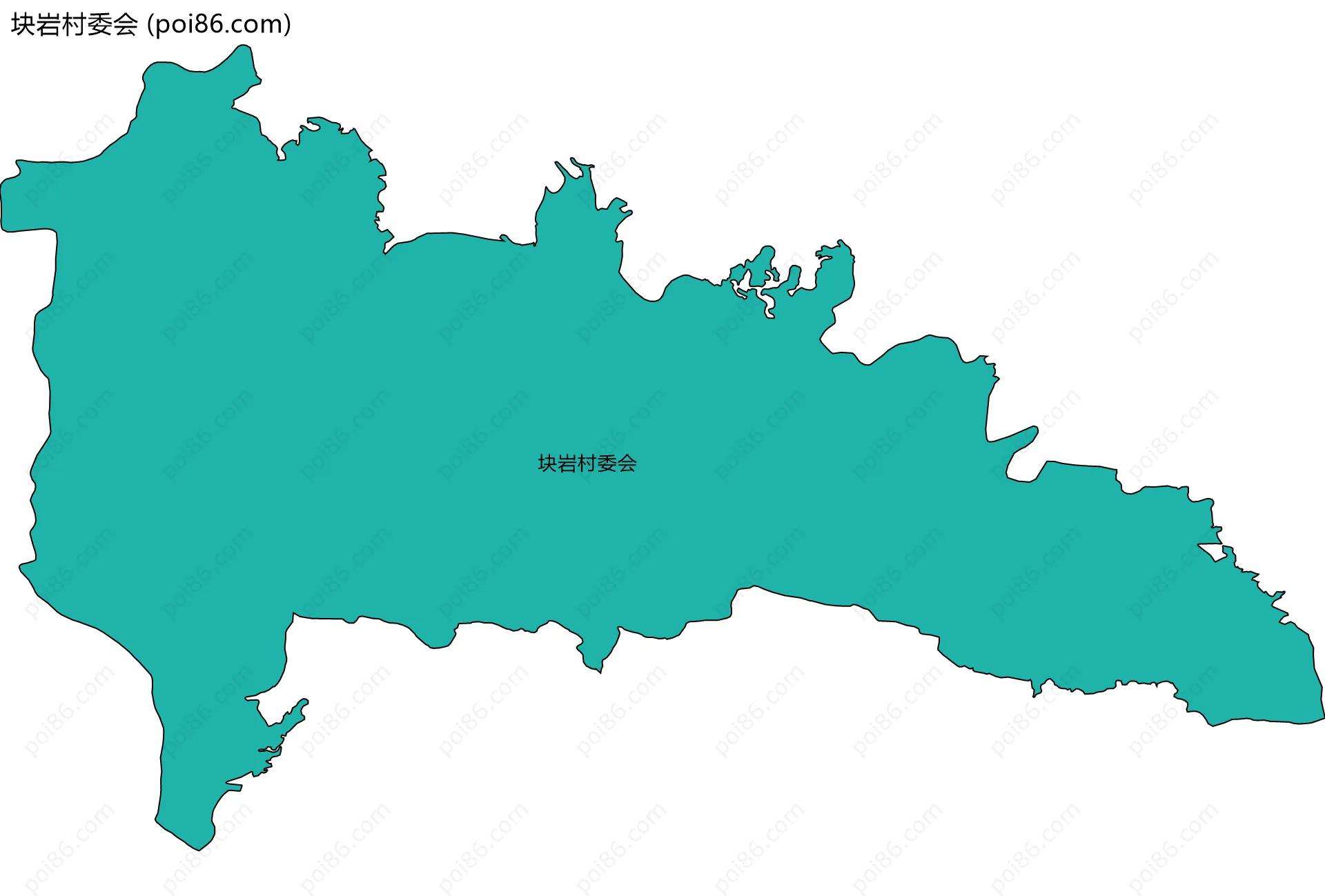 块岩村委会边界地图