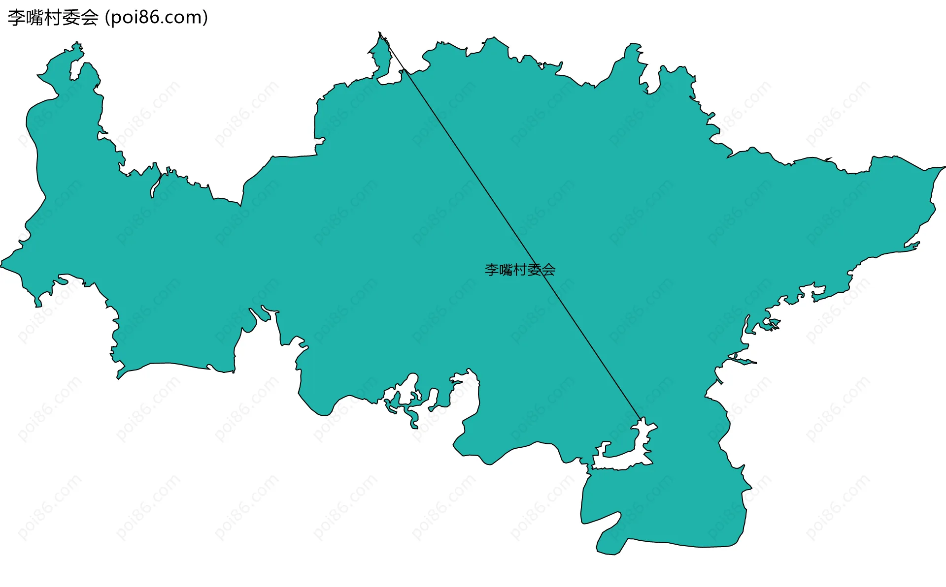 李嘴村委会边界地图