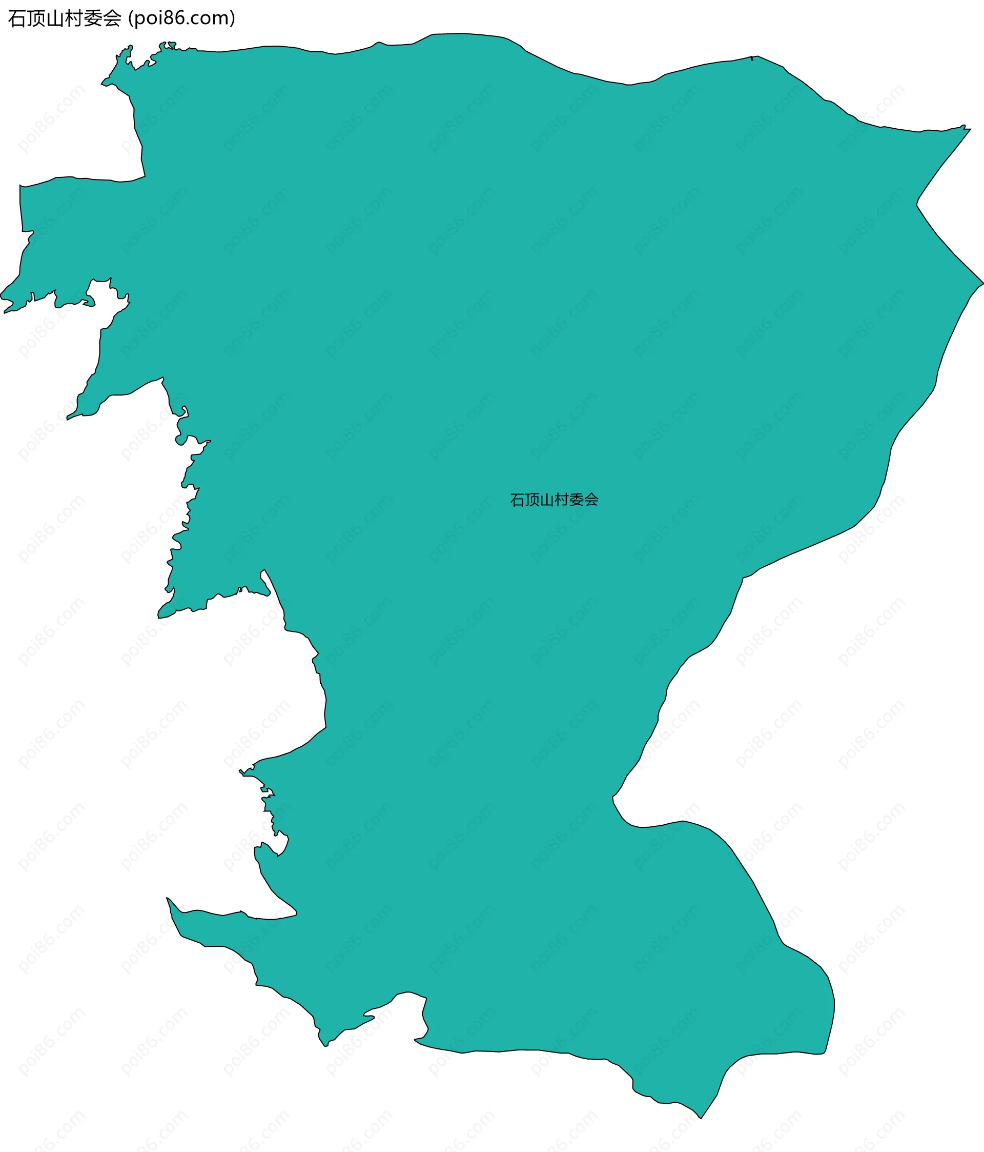 石顶山村委会边界地图