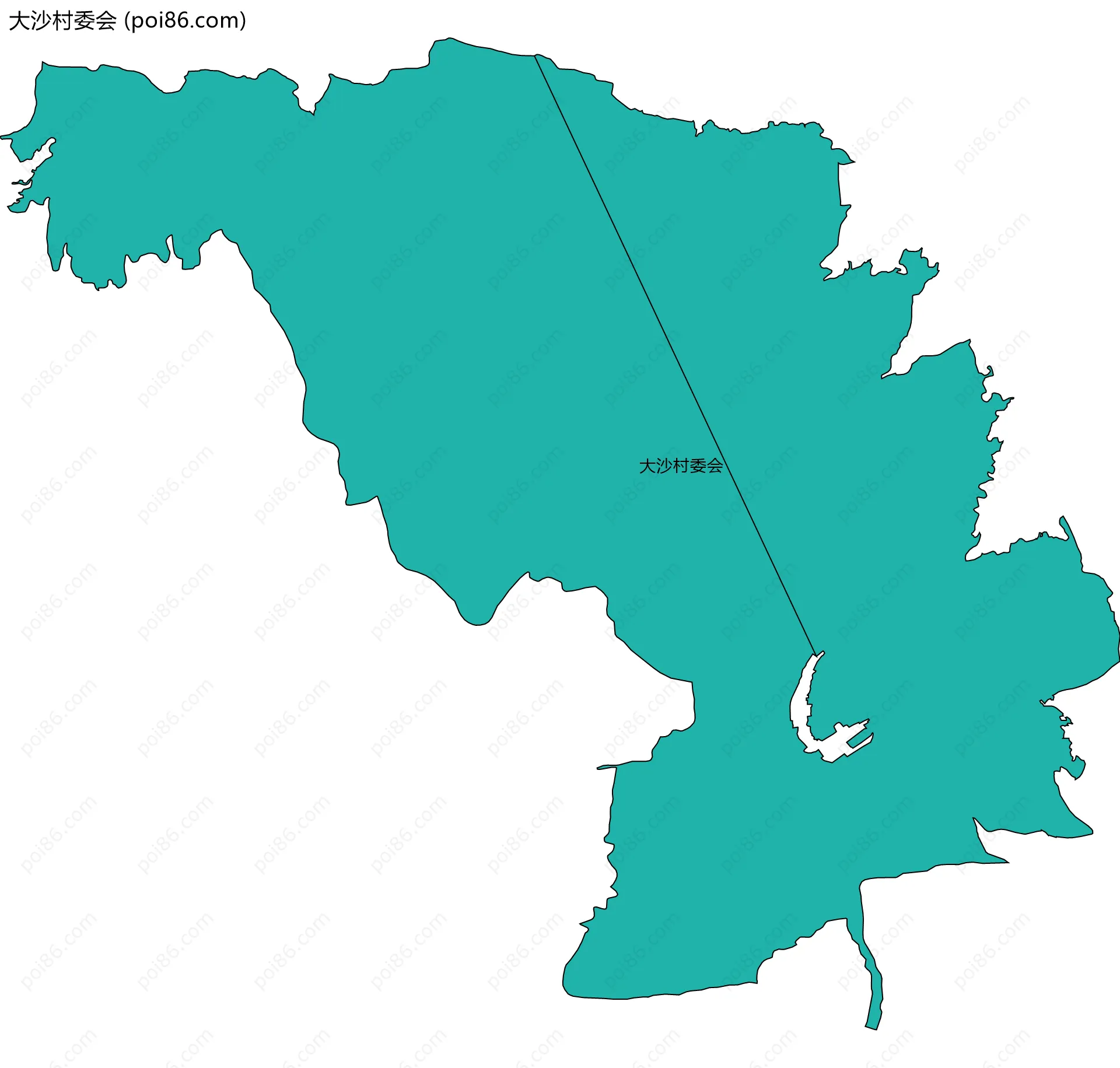 大沙村委会边界地图