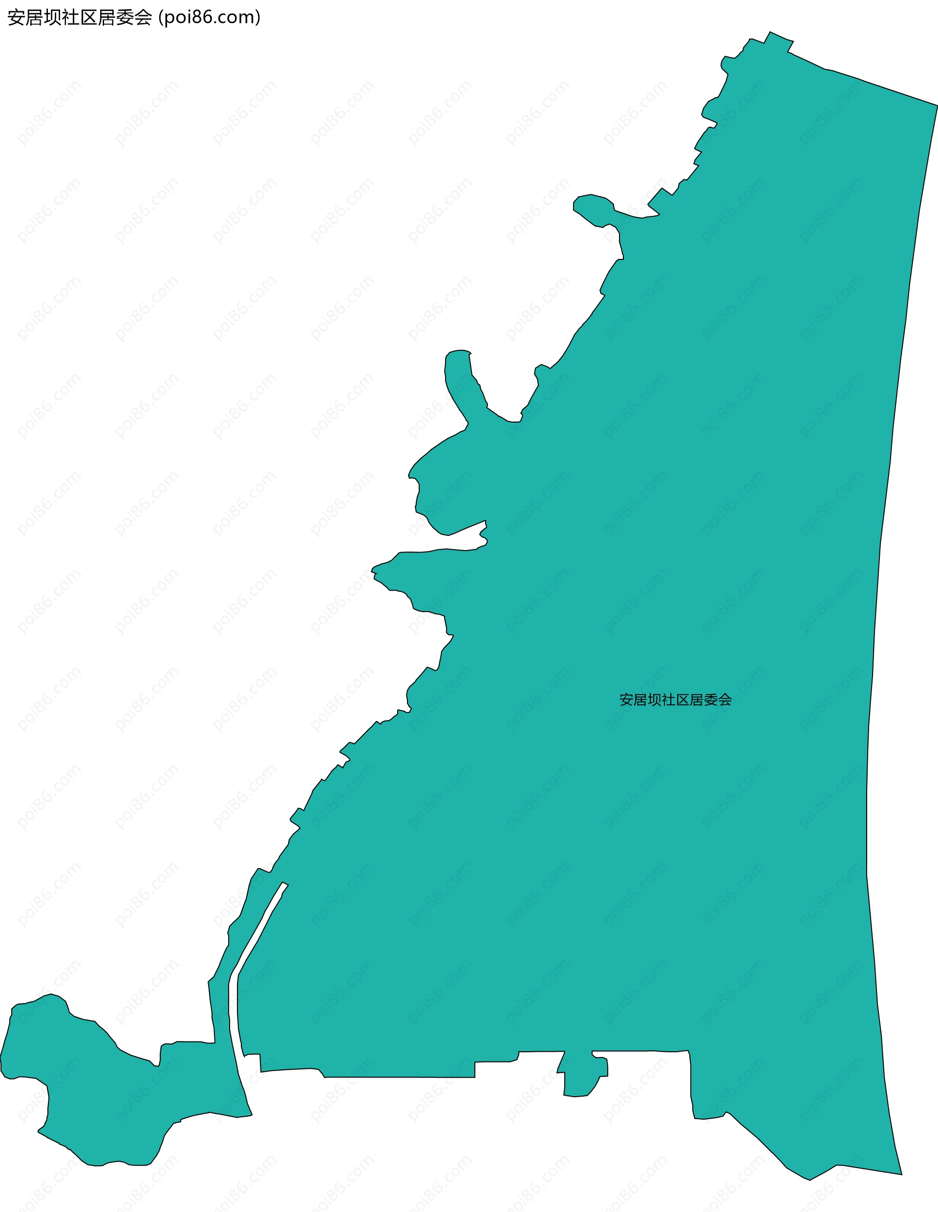 安居坝社区居委会边界地图