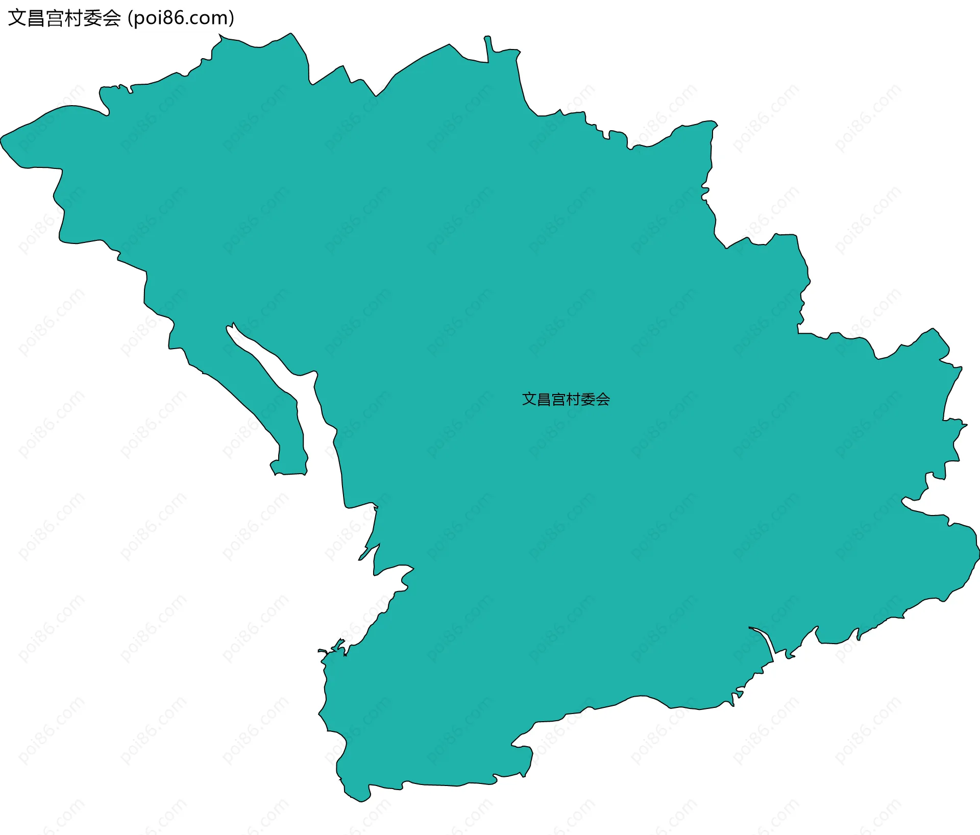 文昌宫村委会边界地图