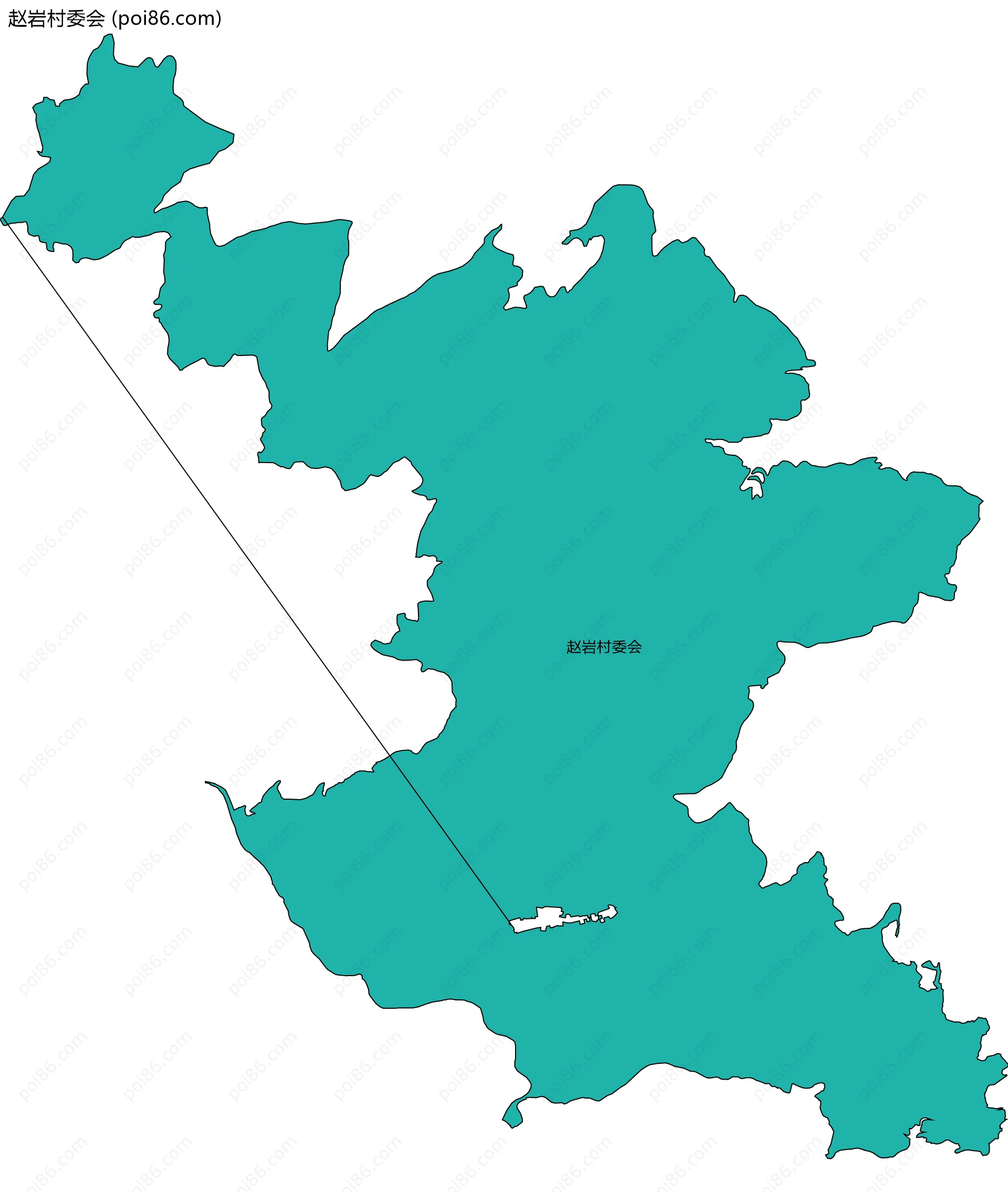 赵岩村委会边界地图