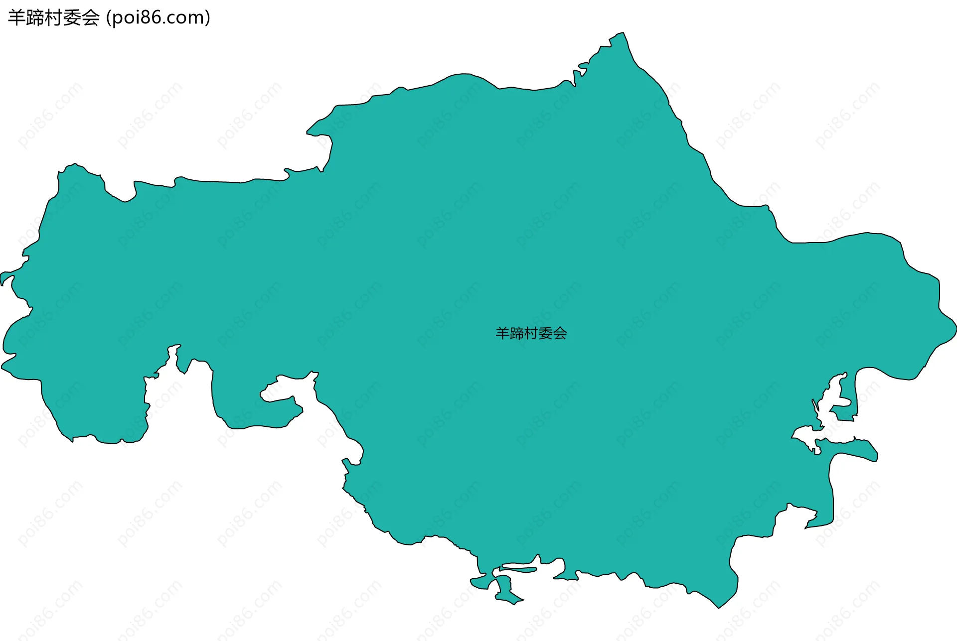 羊蹄村委会边界地图