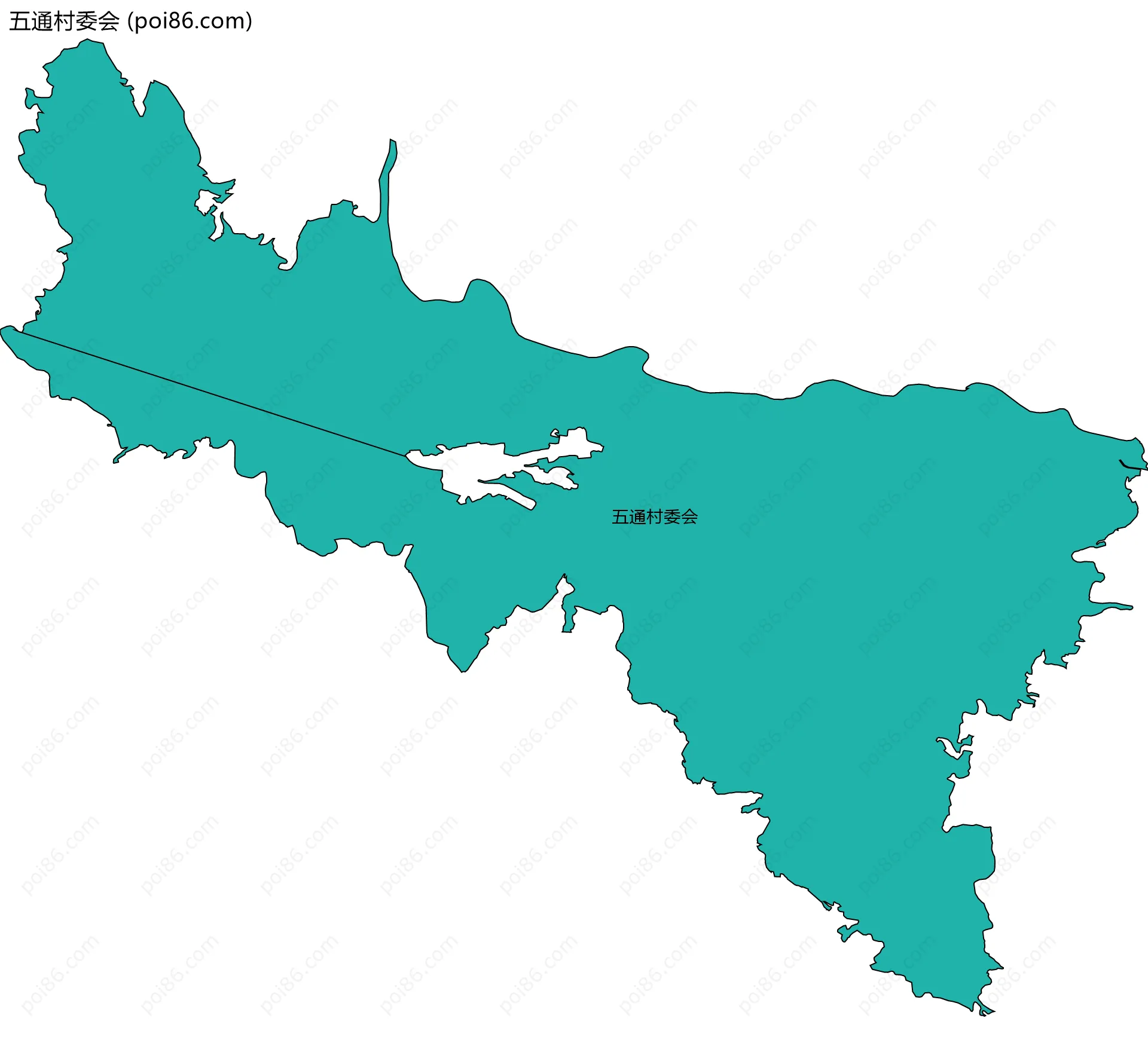 五通村委会边界地图
