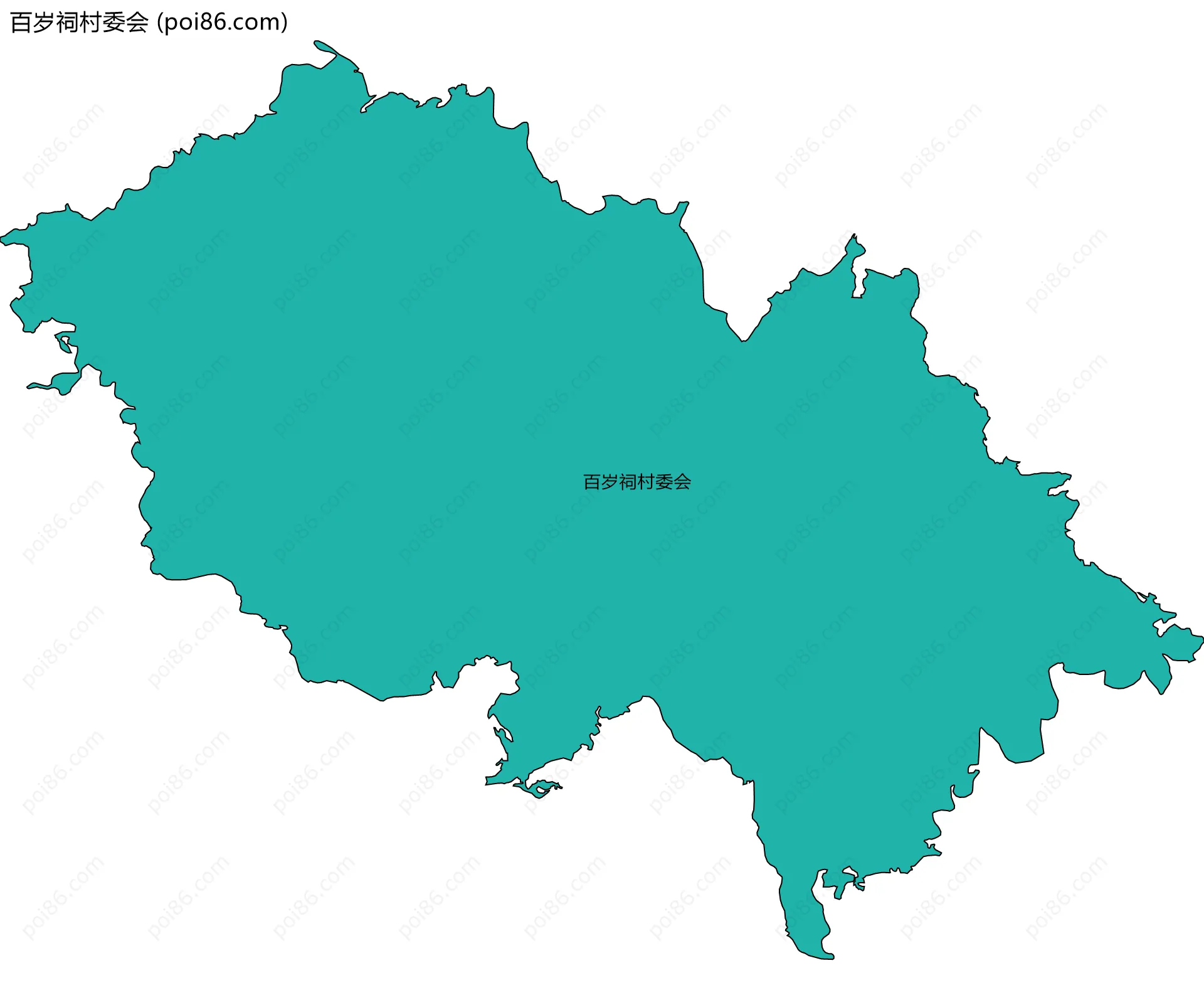 百岁祠村委会边界地图