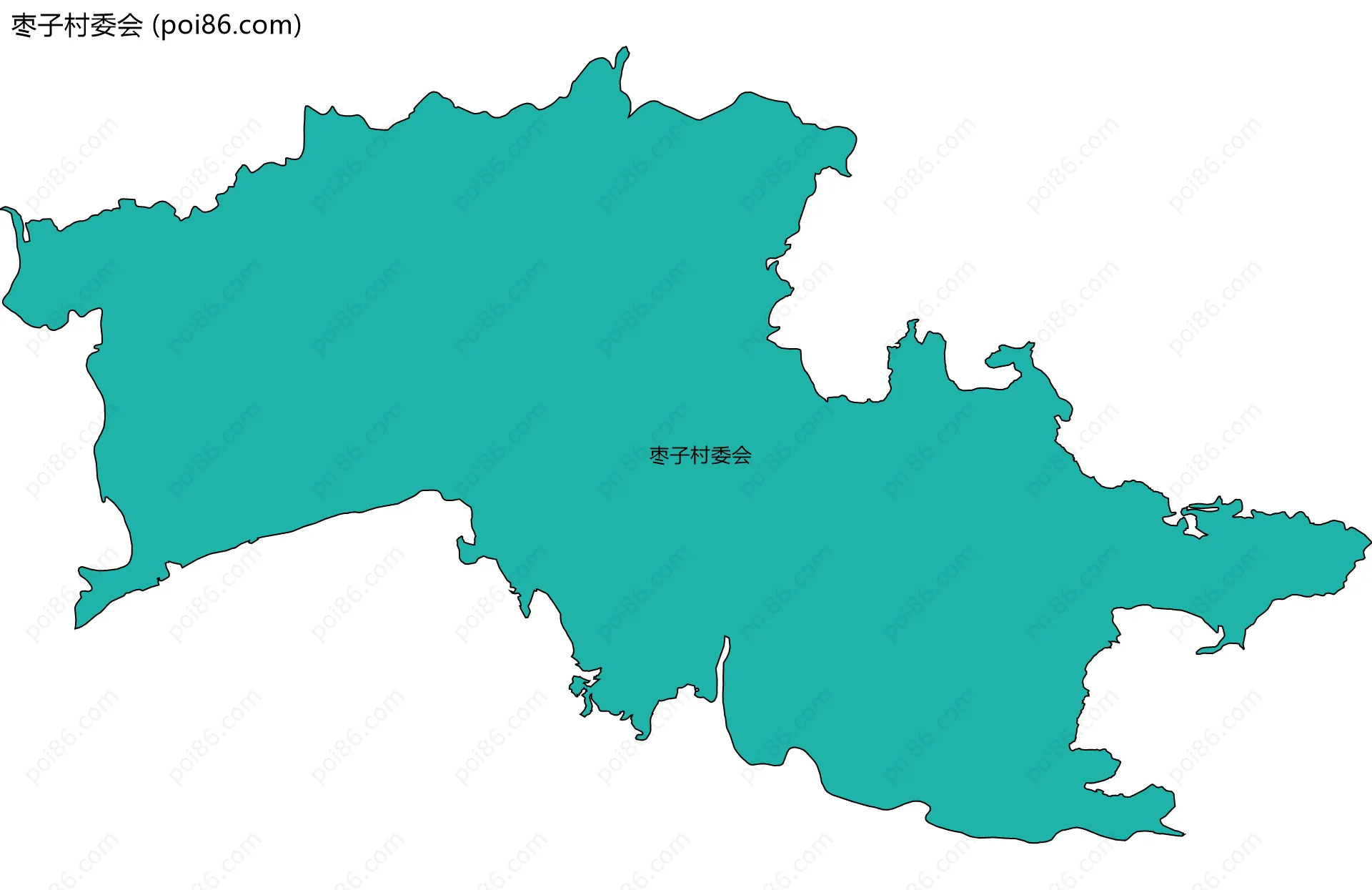 枣子村委会边界地图