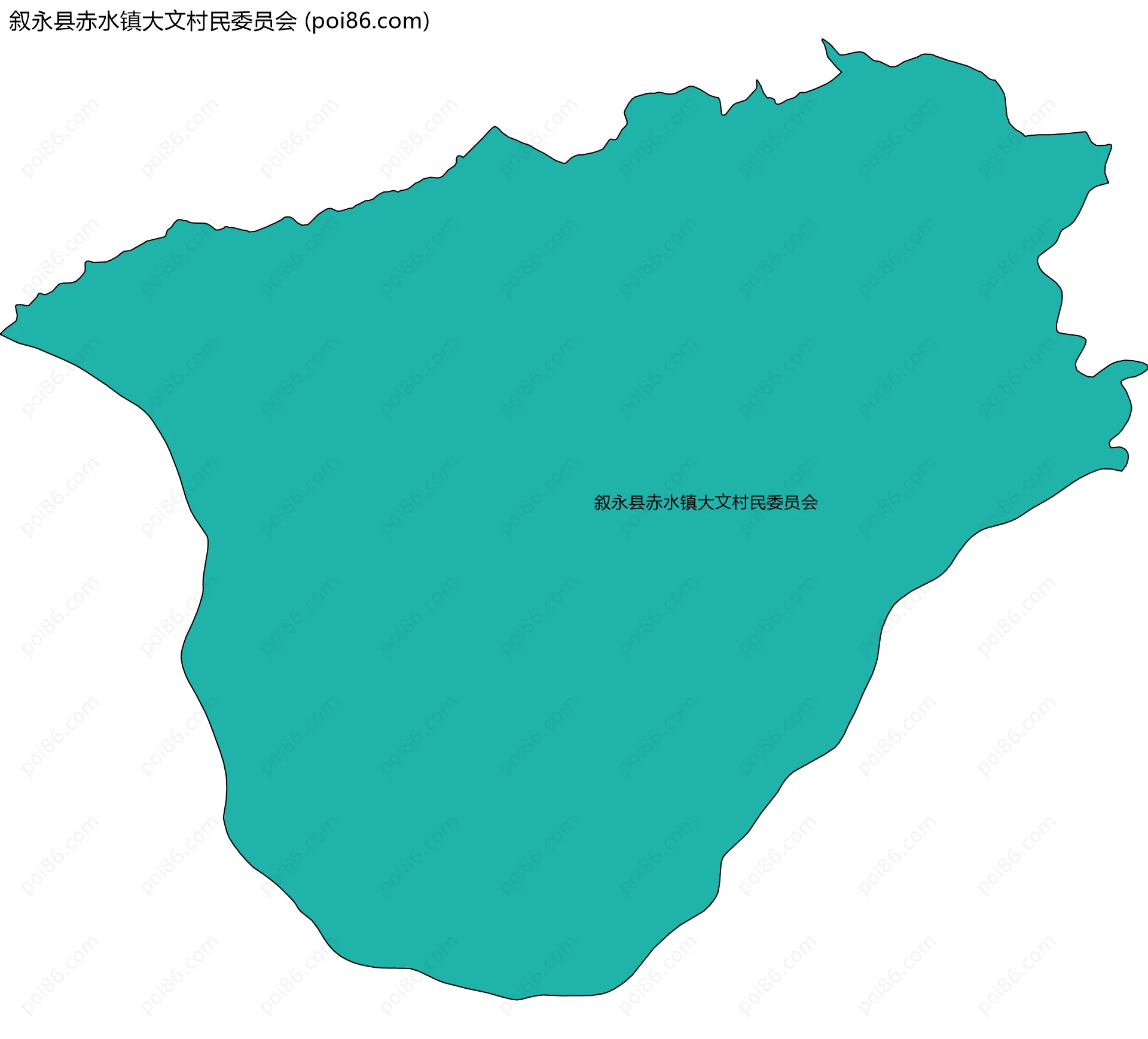 叙永县赤水镇大文村民委员会边界地图