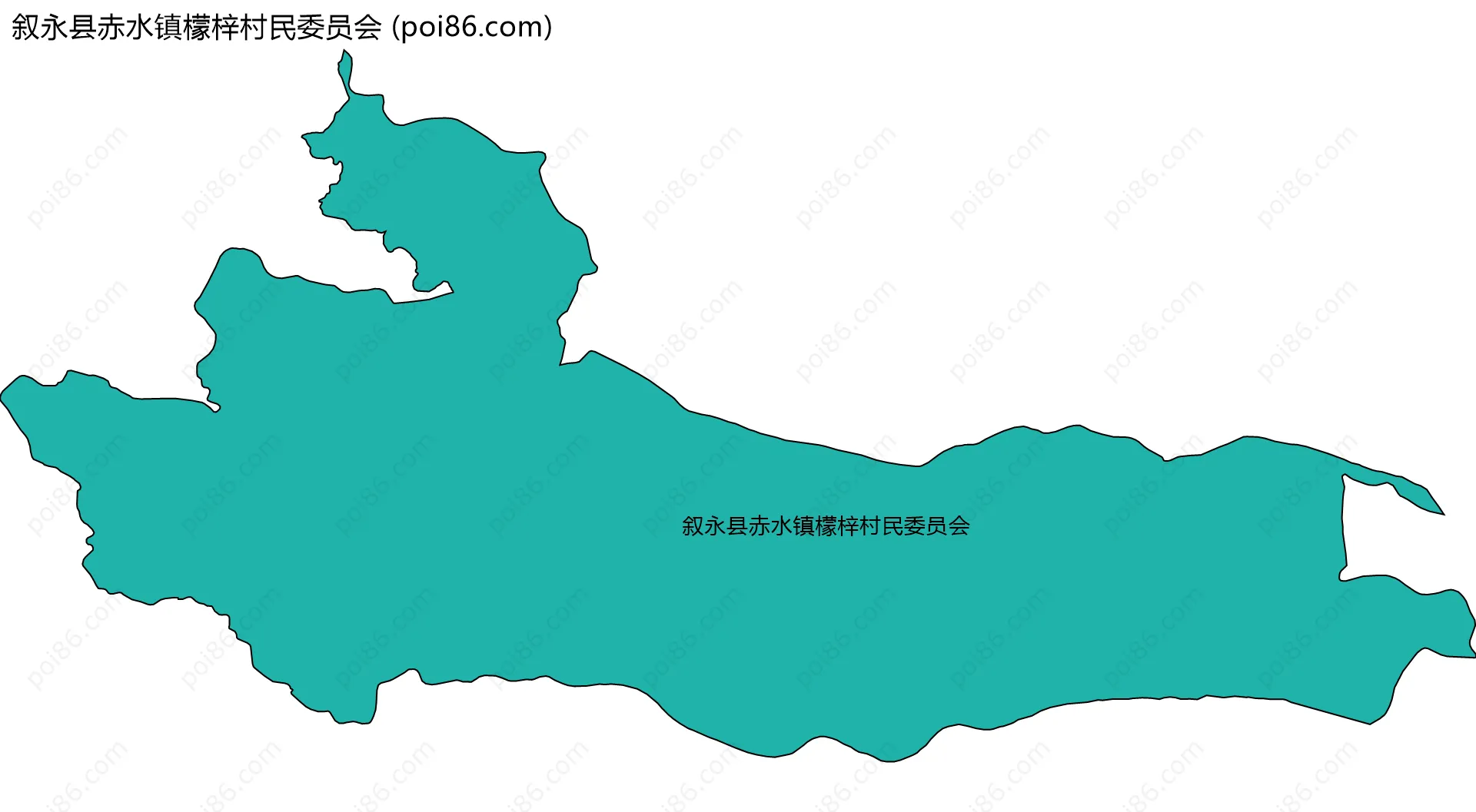 叙永县赤水镇檬梓村民委员会边界地图