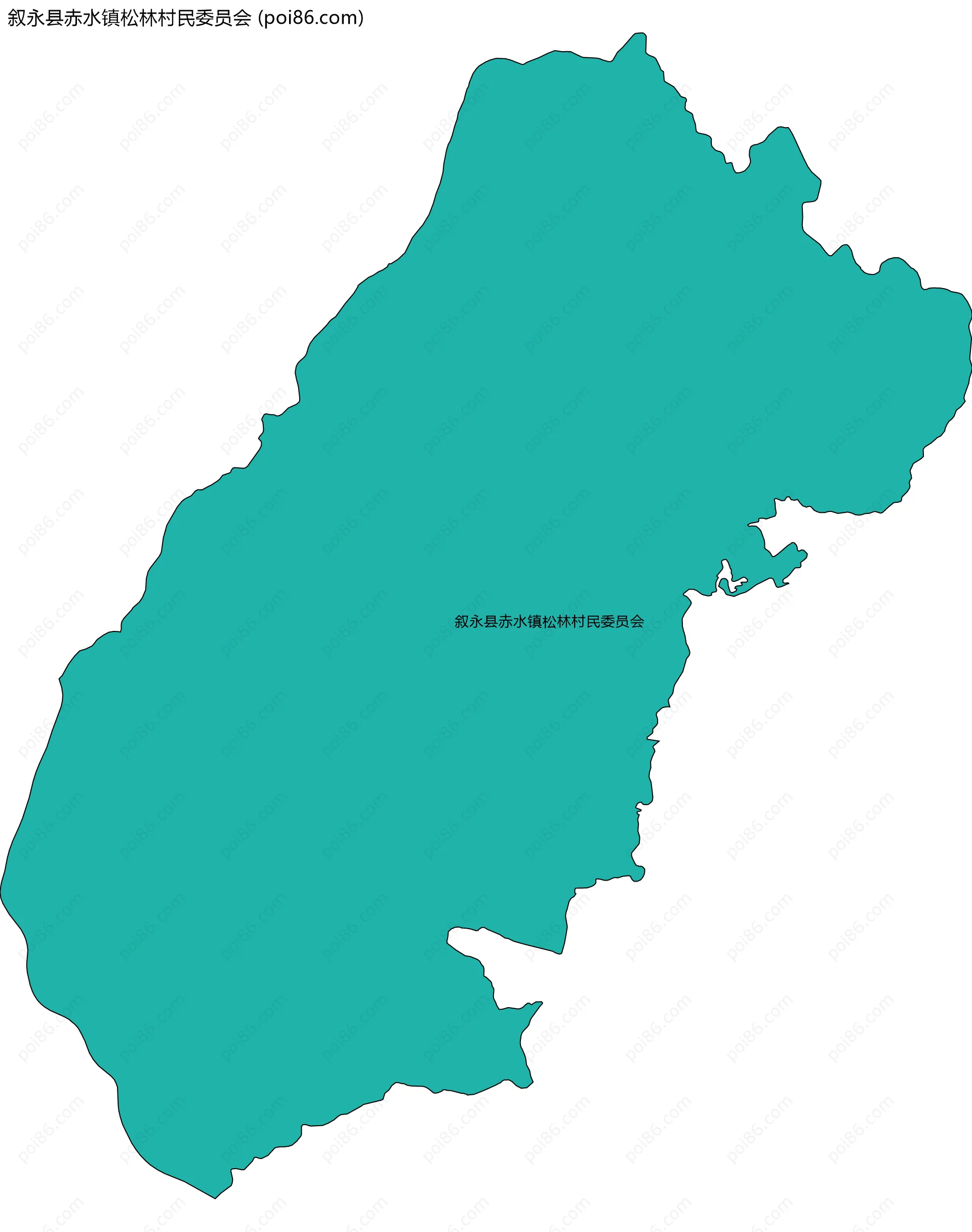 叙永县赤水镇松林村民委员会边界地图