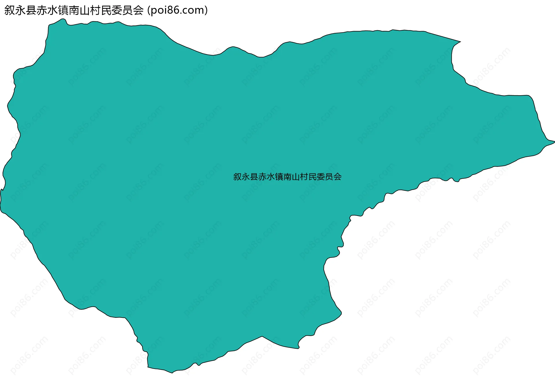 叙永县赤水镇南山村民委员会边界地图