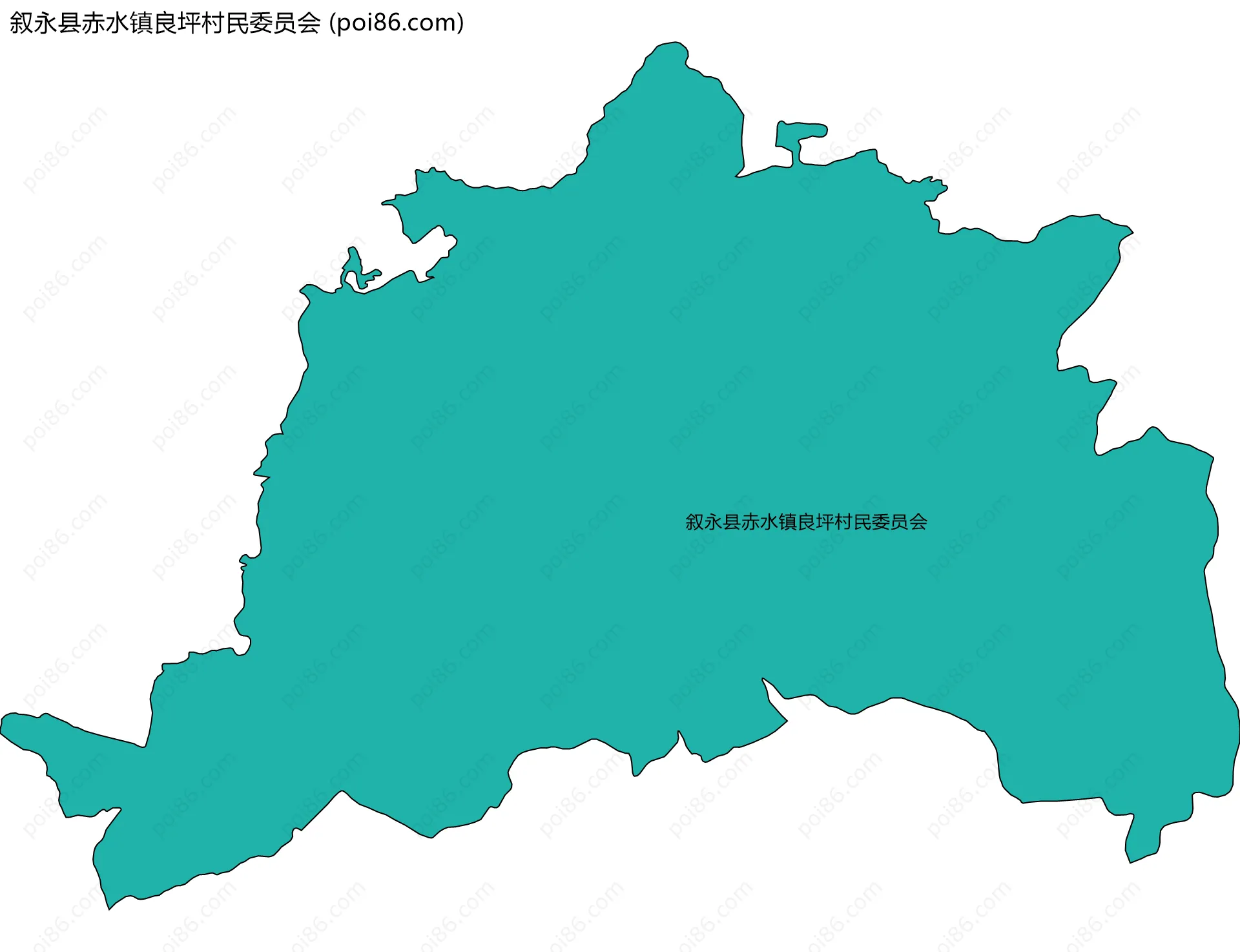 叙永县赤水镇良坪村民委员会边界地图