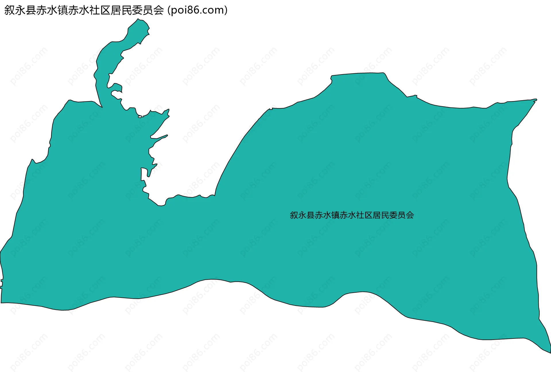 叙永县赤水镇赤水社区居民委员会边界地图