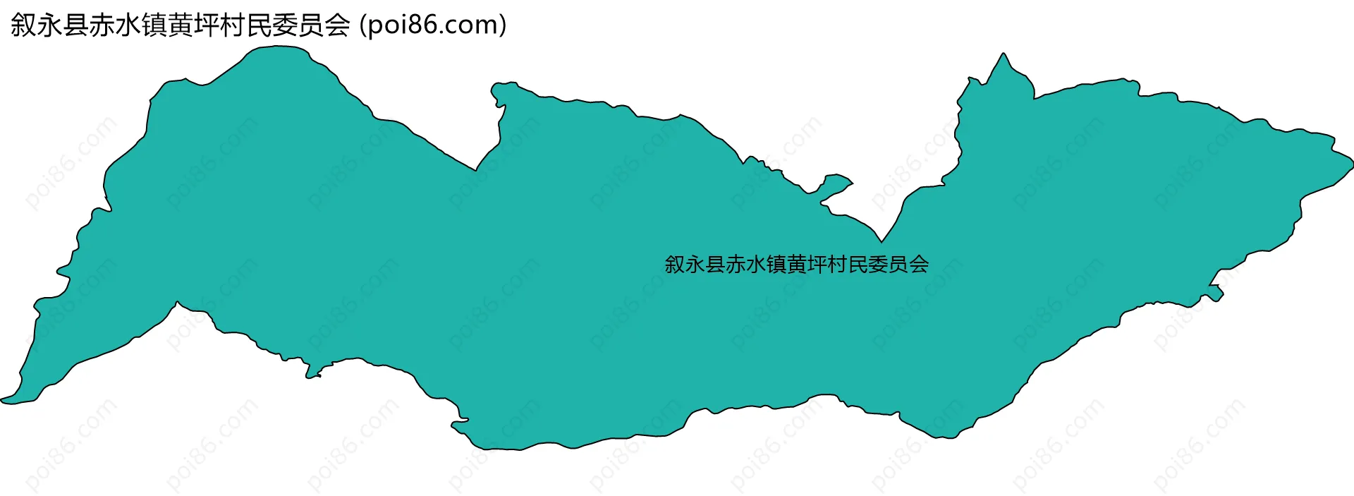 叙永县赤水镇黄坪村民委员会边界地图