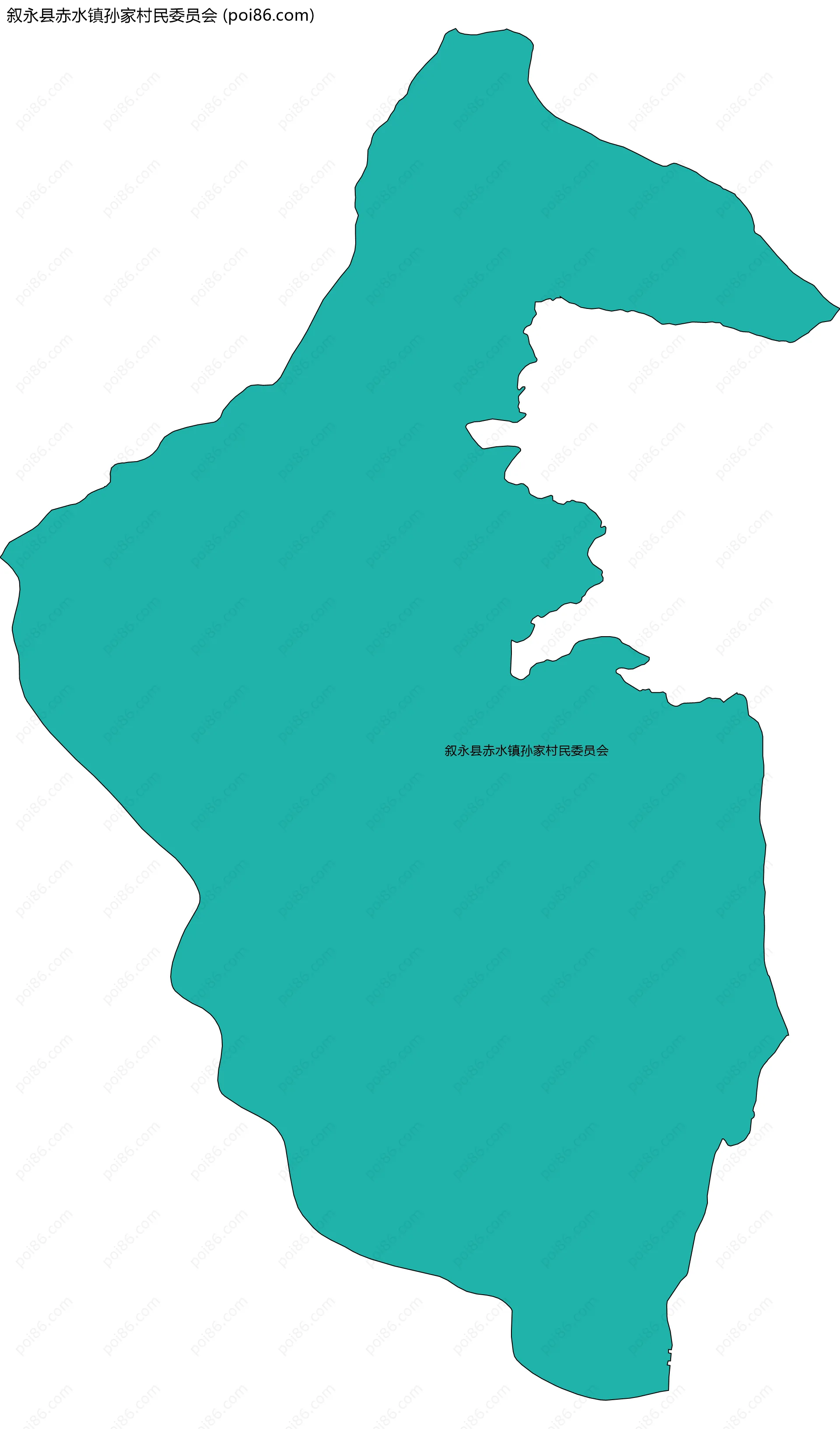 叙永县赤水镇孙家村民委员会边界地图