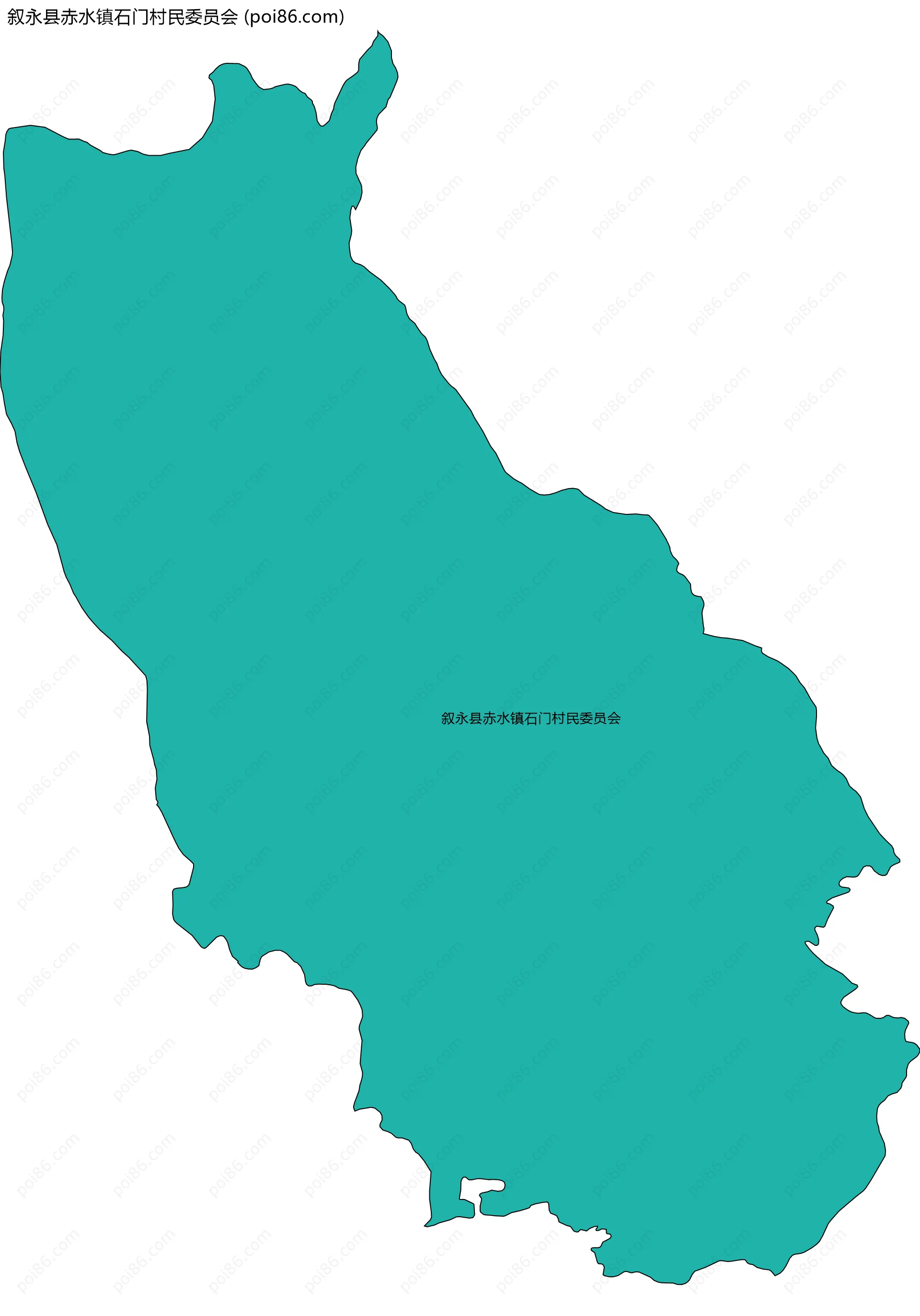 叙永县赤水镇石门村民委员会边界地图