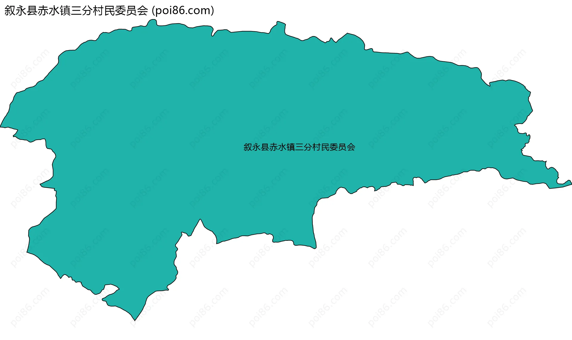 叙永县赤水镇三分村民委员会边界地图