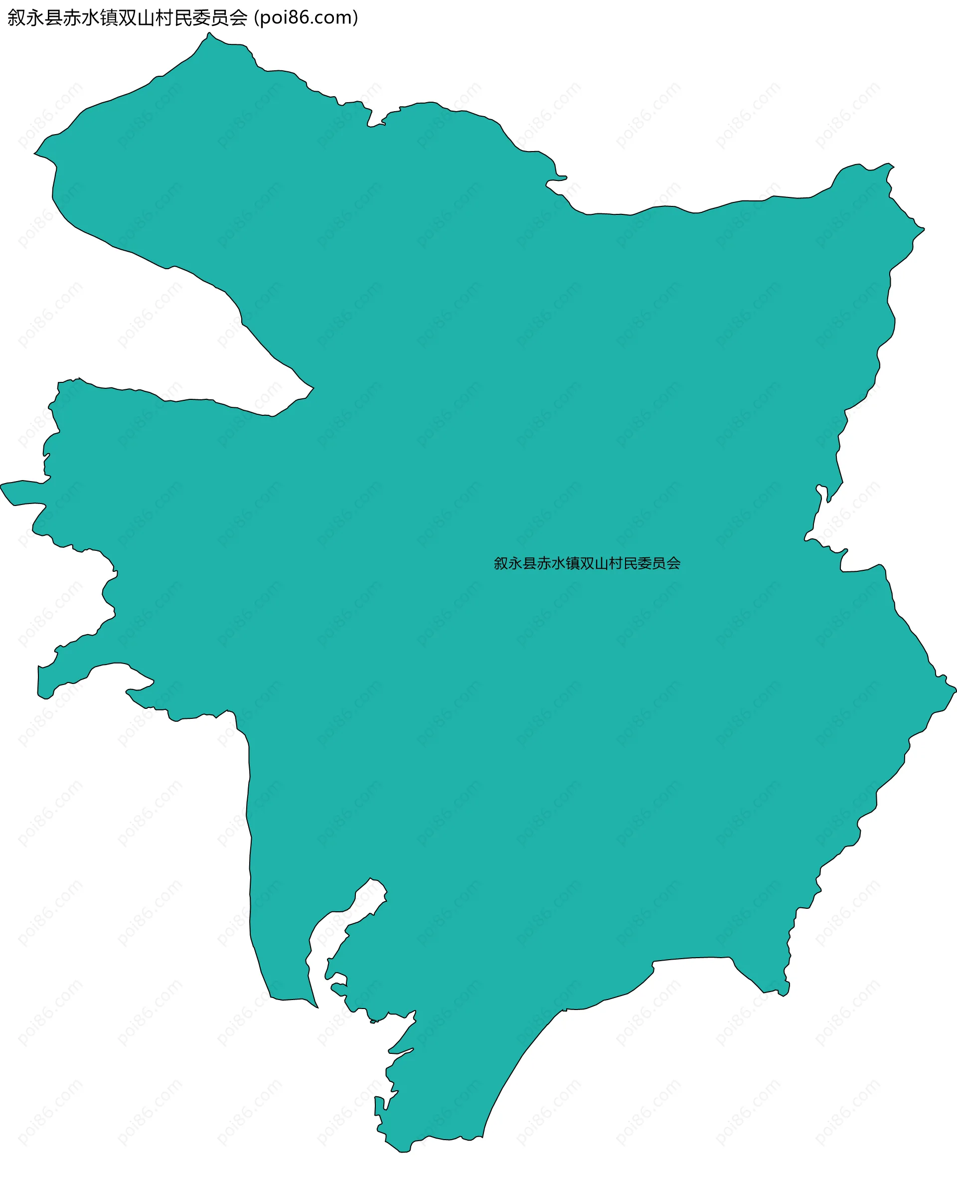 叙永县赤水镇双山村民委员会边界地图