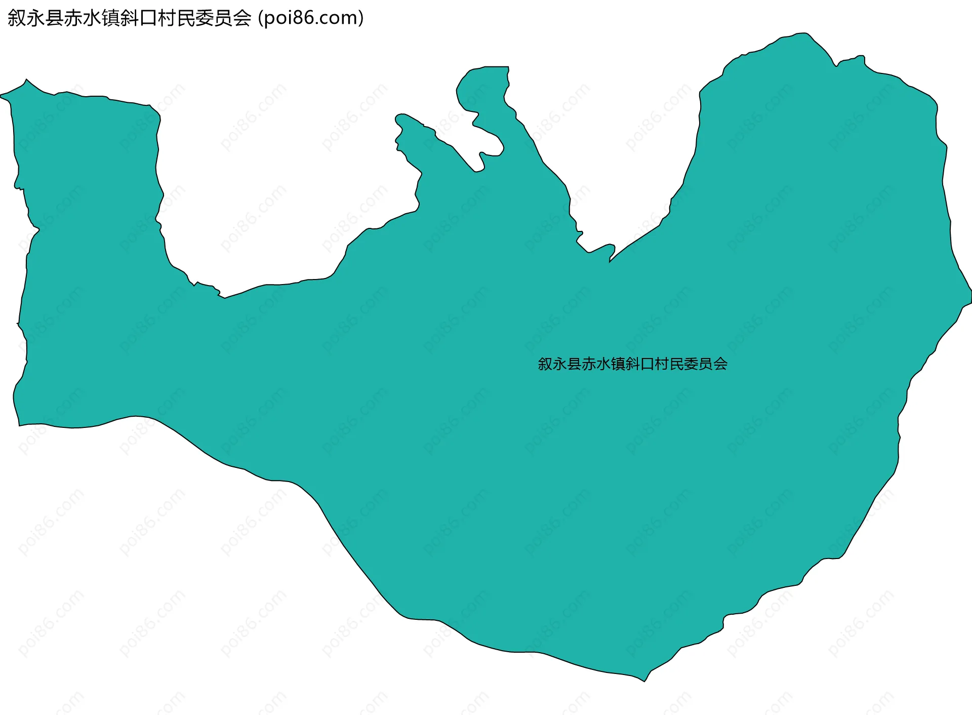 叙永县赤水镇斜口村民委员会边界地图