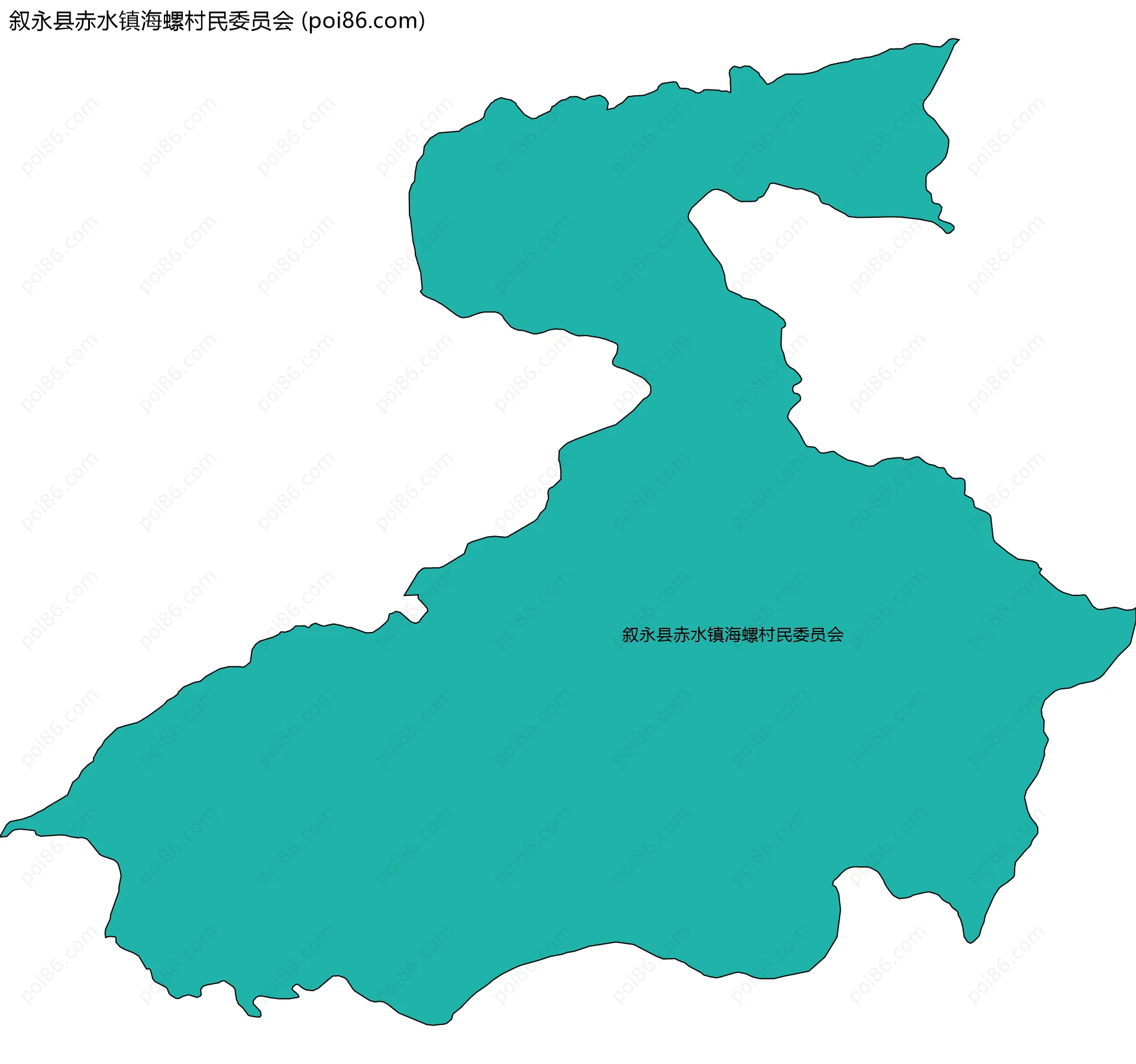 叙永县赤水镇海螺村民委员会边界地图