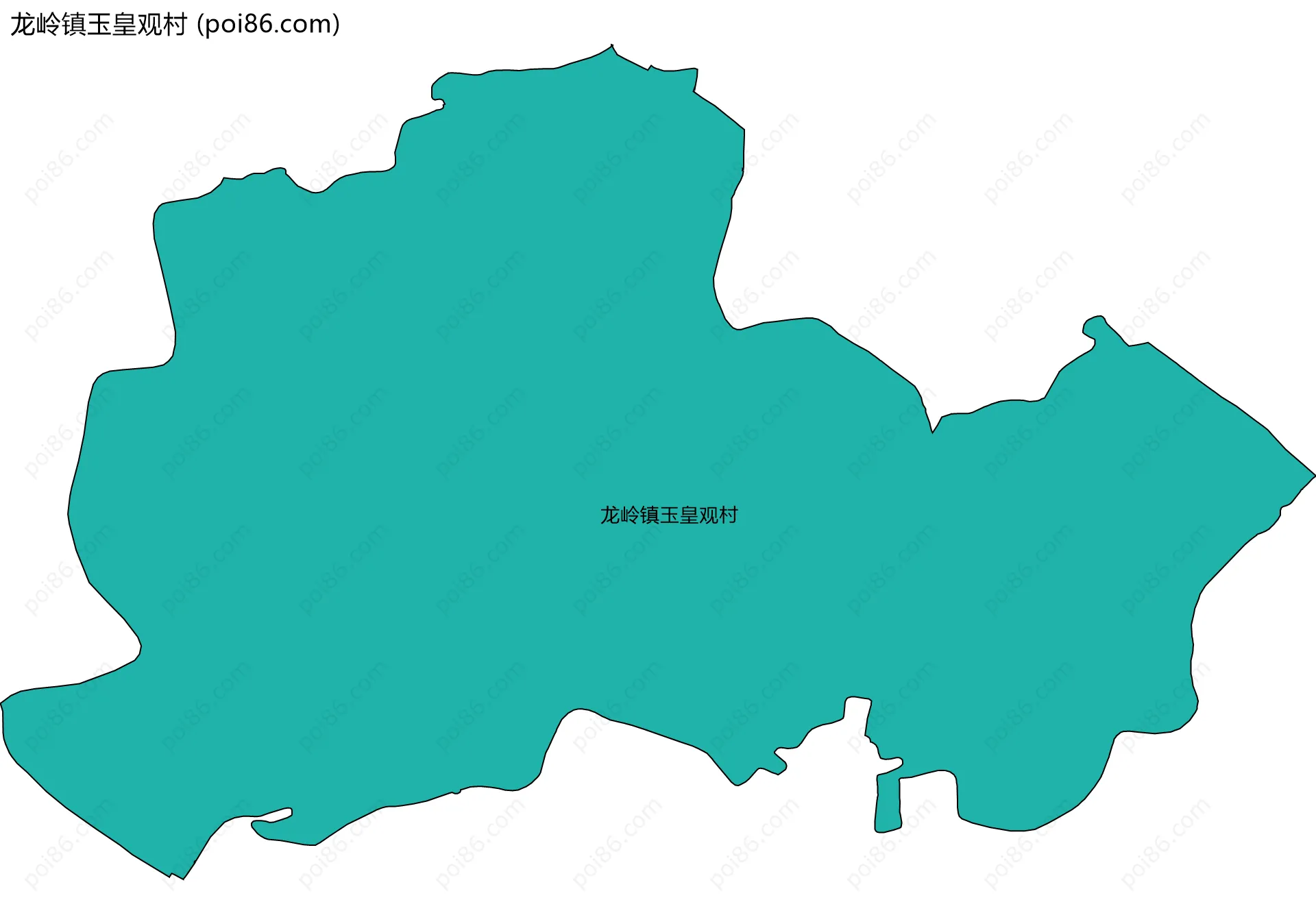 龙岭镇玉皇观村边界地图