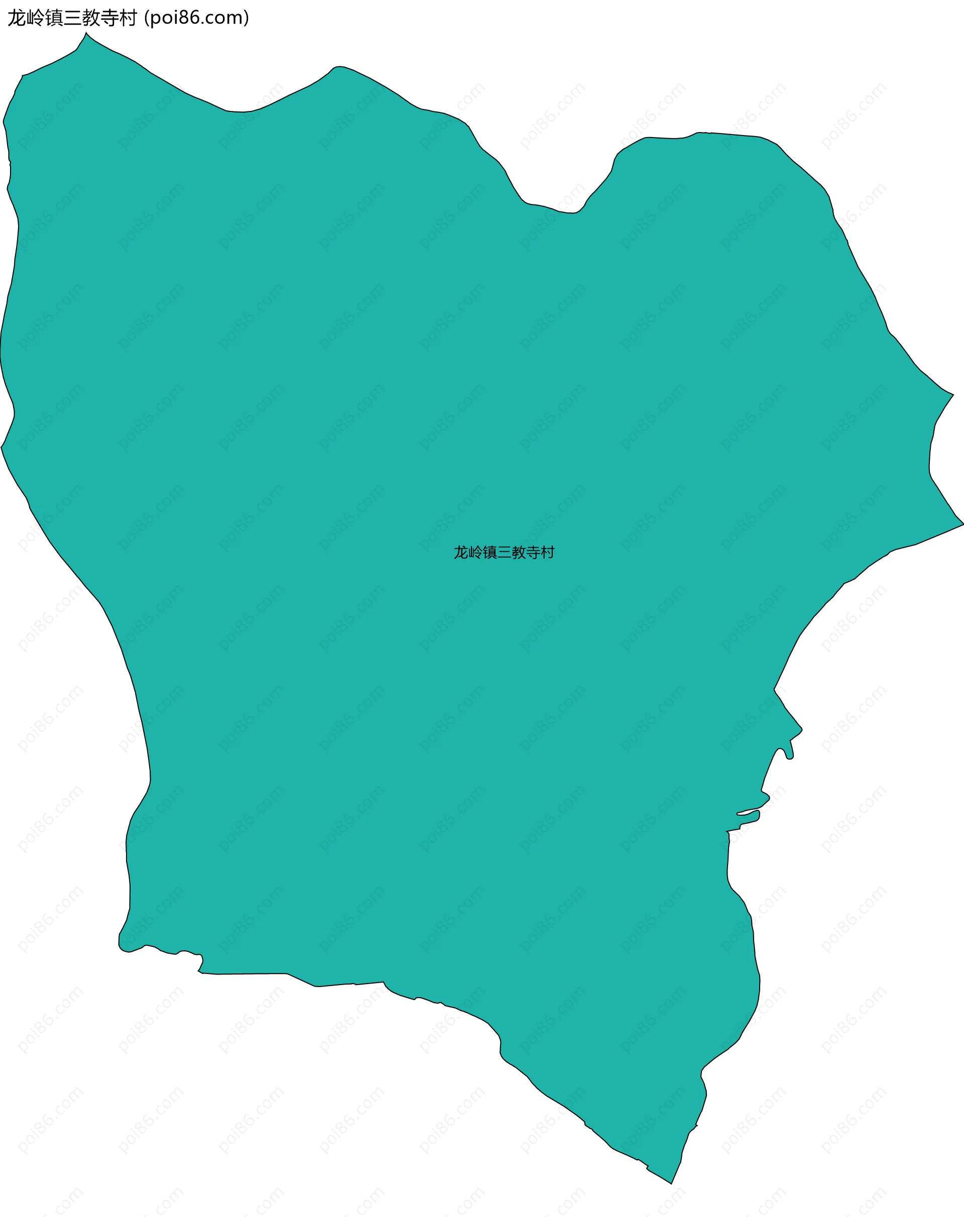 龙岭镇三教寺村边界地图