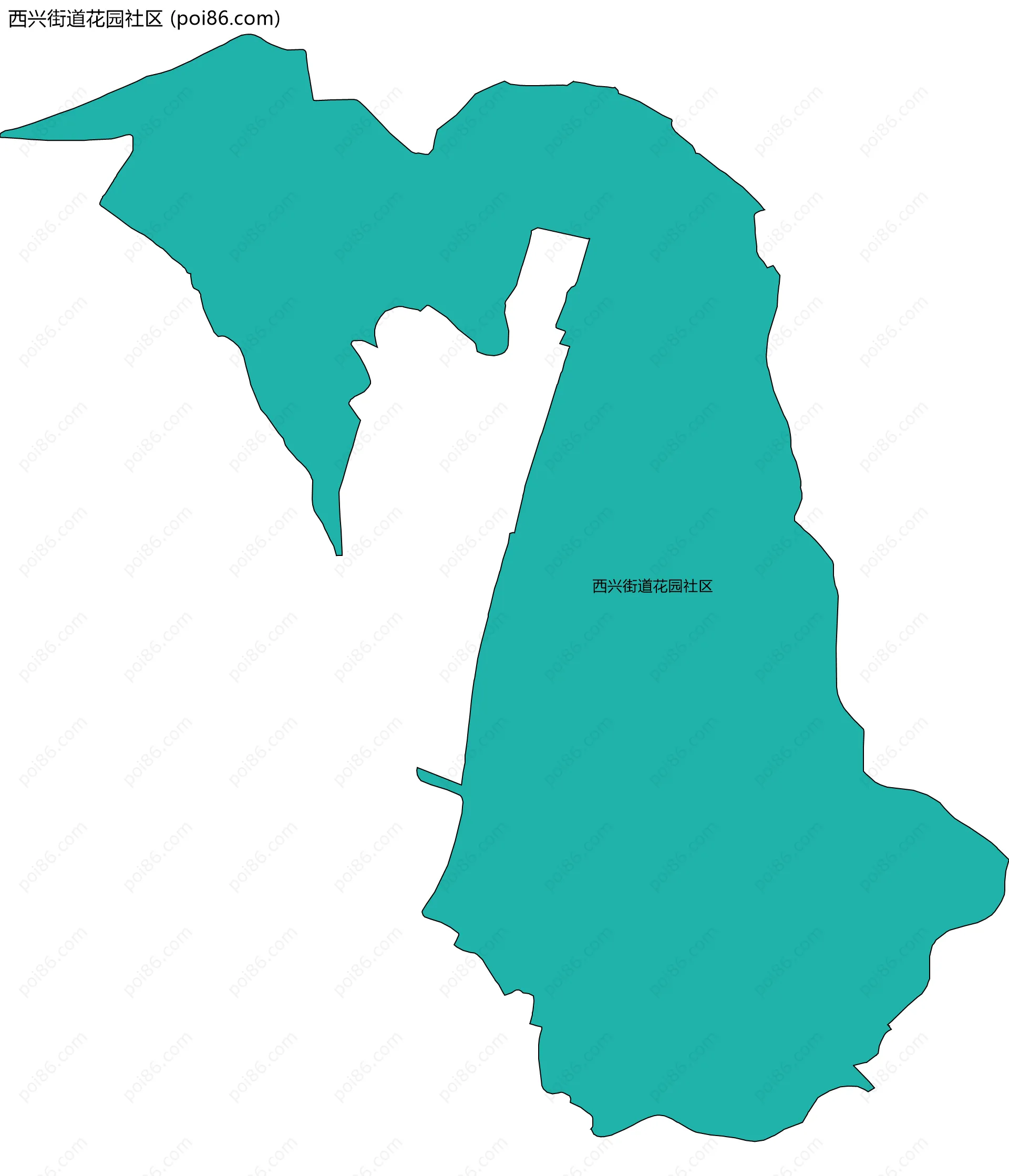 西兴街道花园社区边界地图