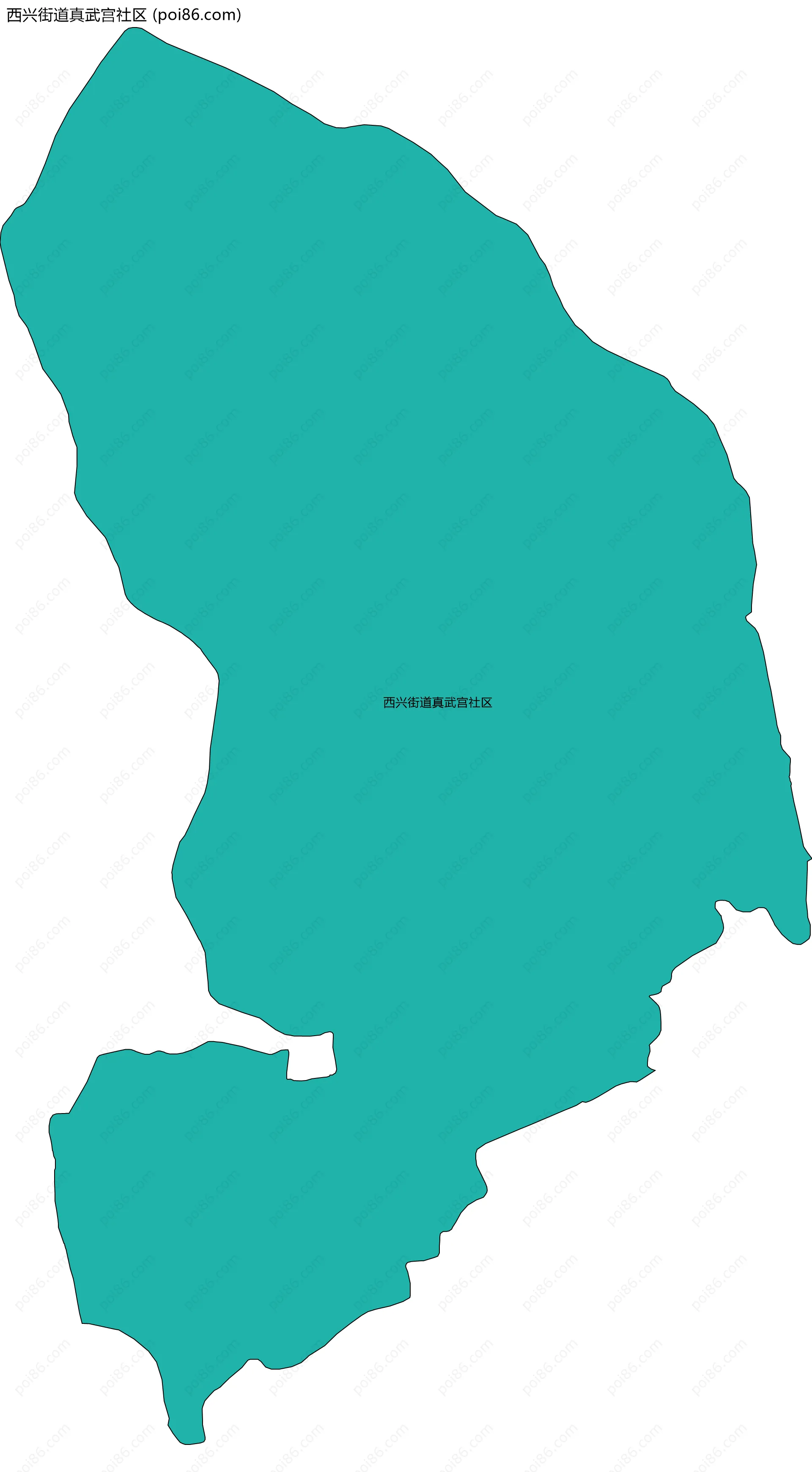 西兴街道真武宫社区边界地图