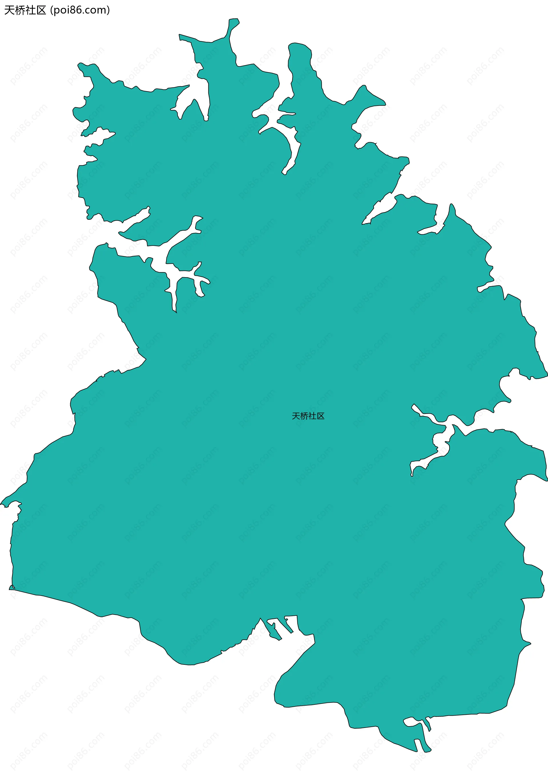 天桥社区边界地图