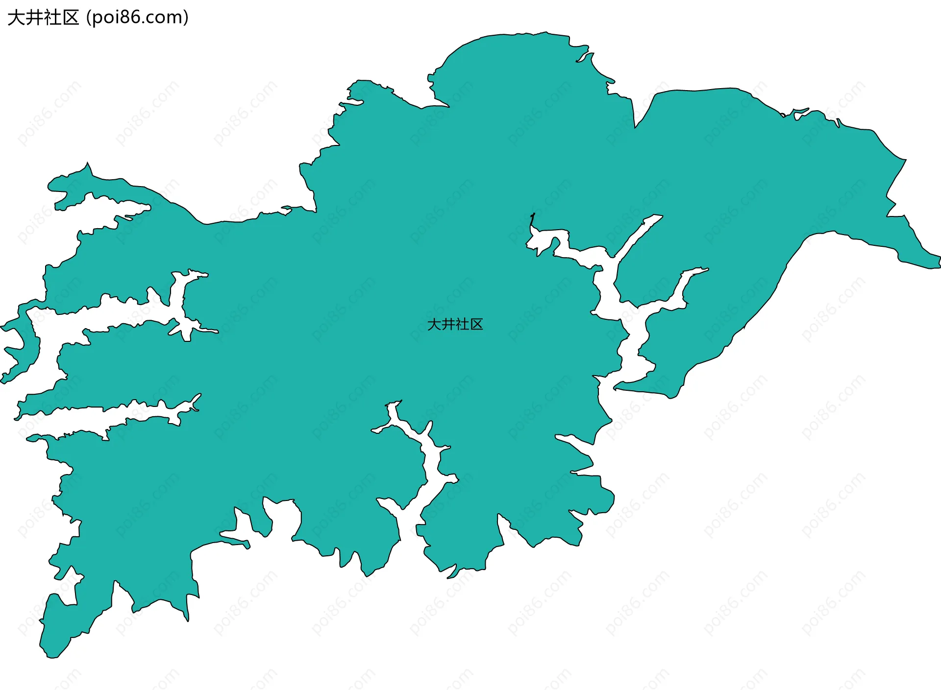 大井社区边界地图