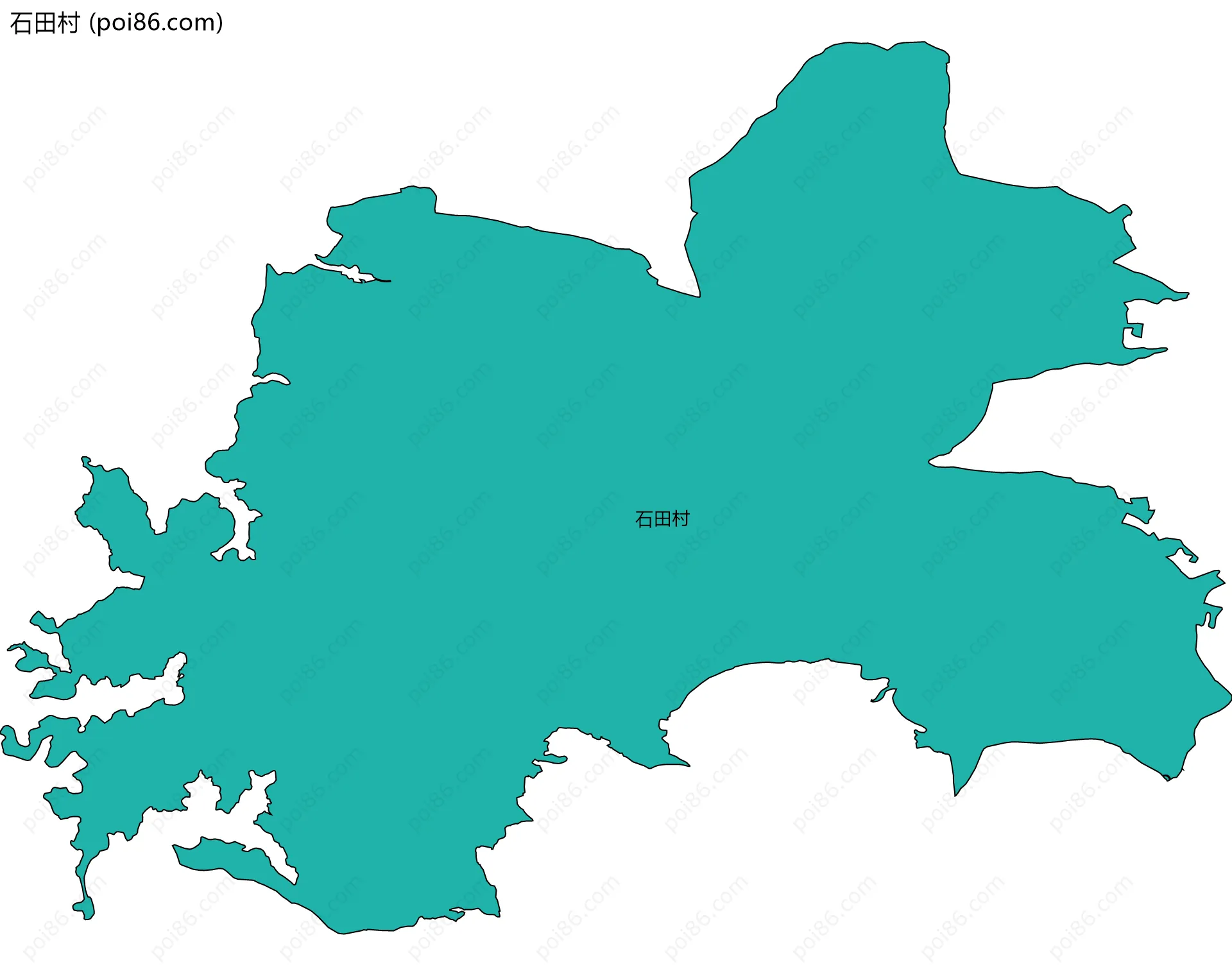 石田村边界地图