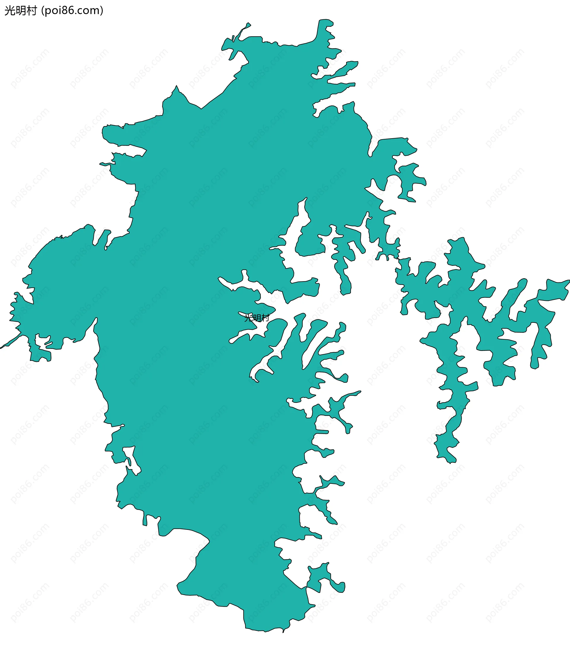 光明村边界地图