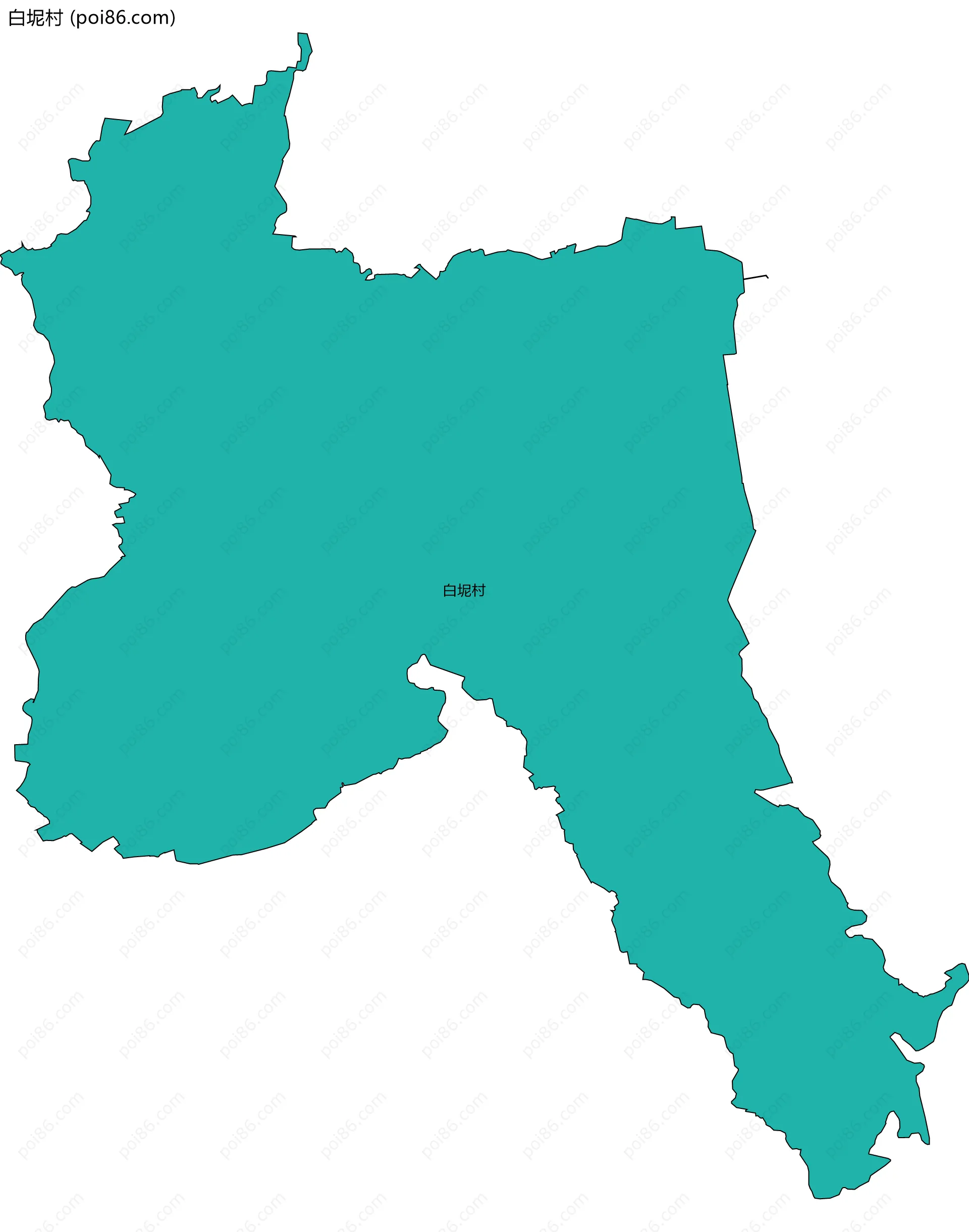 白坭村边界地图