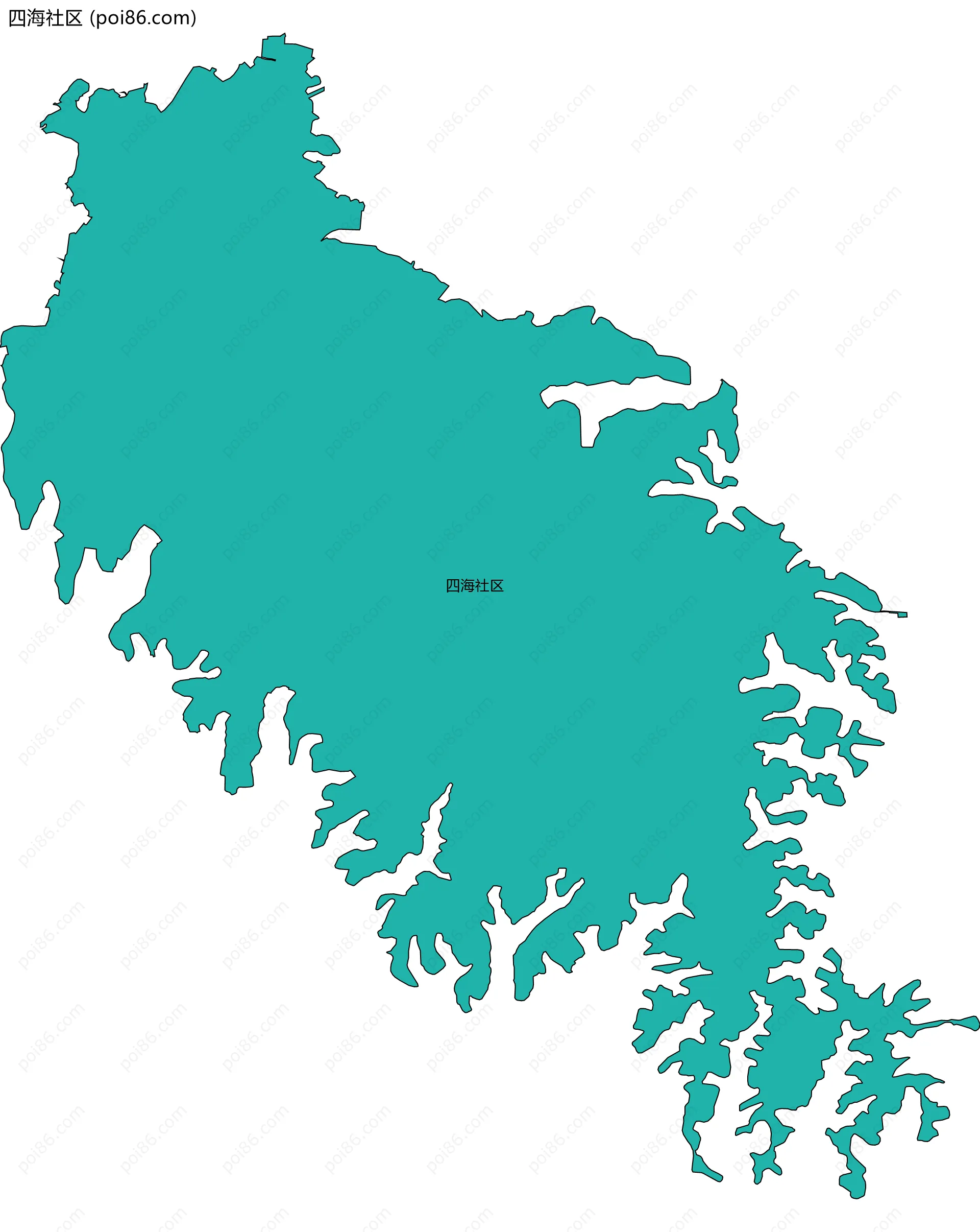 四海社区边界地图