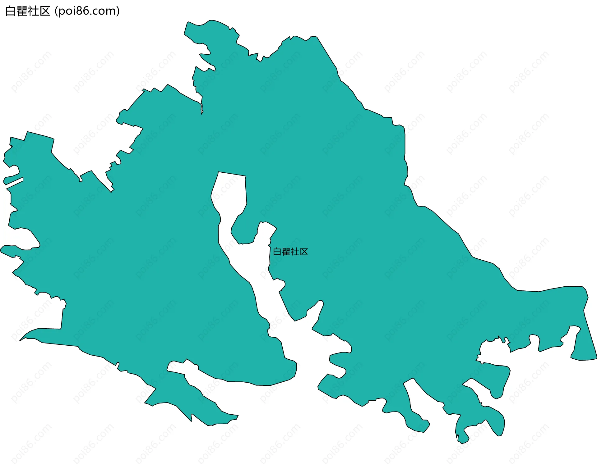 白瞿社区边界地图