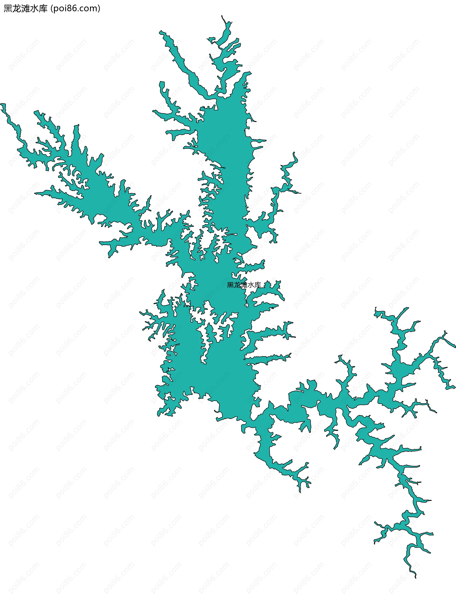 黑龙滩水库边界地图