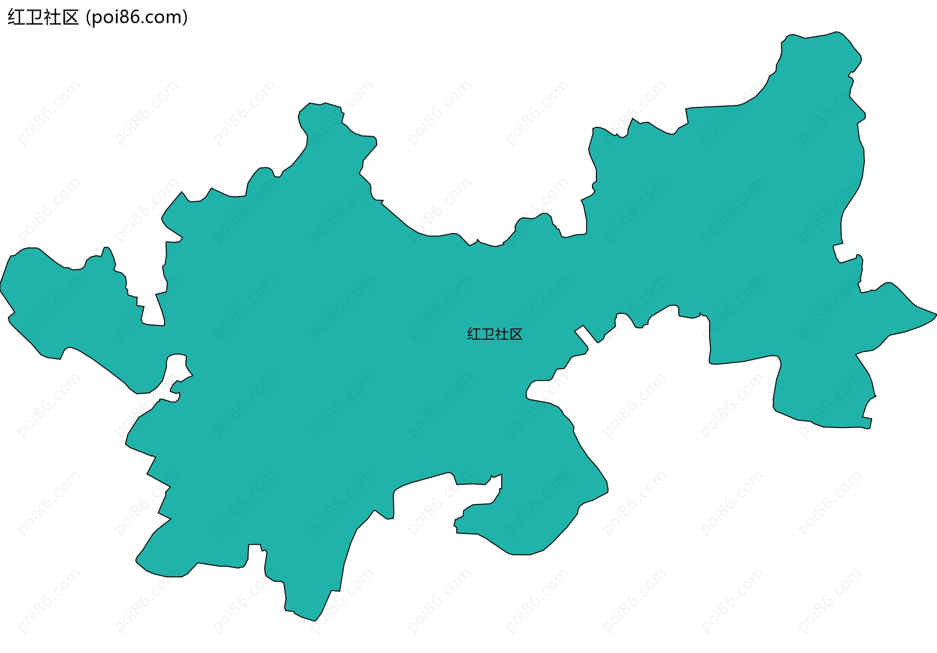 红卫社区边界地图