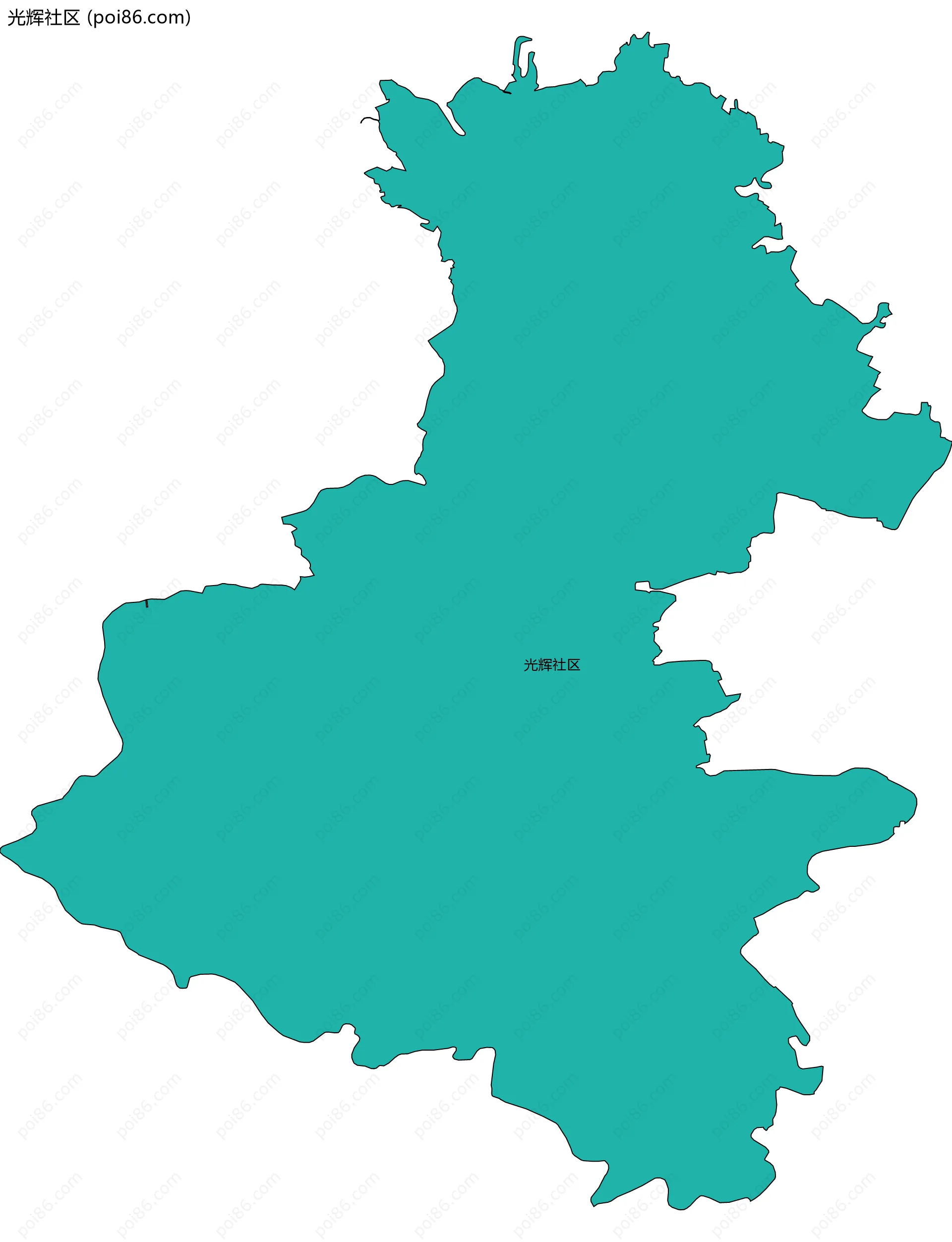 光辉社区边界地图