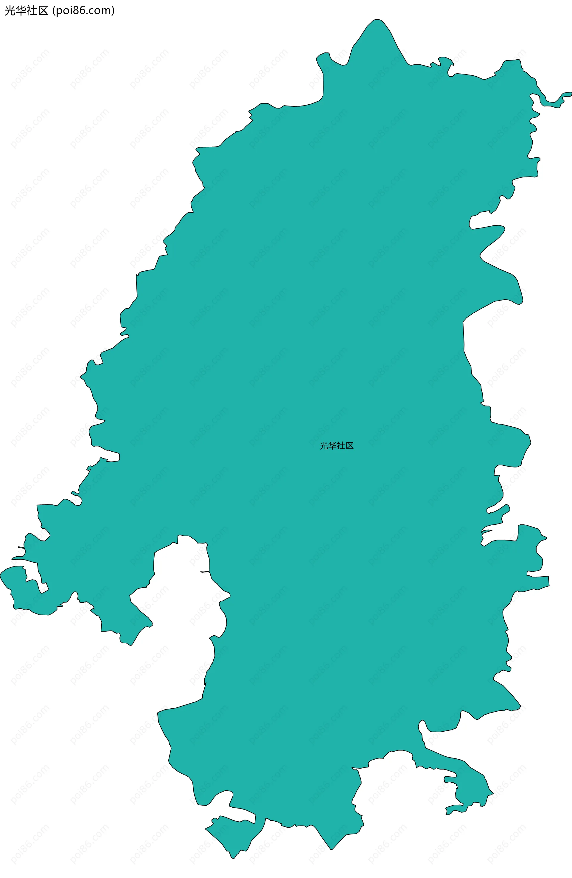 光华社区边界地图