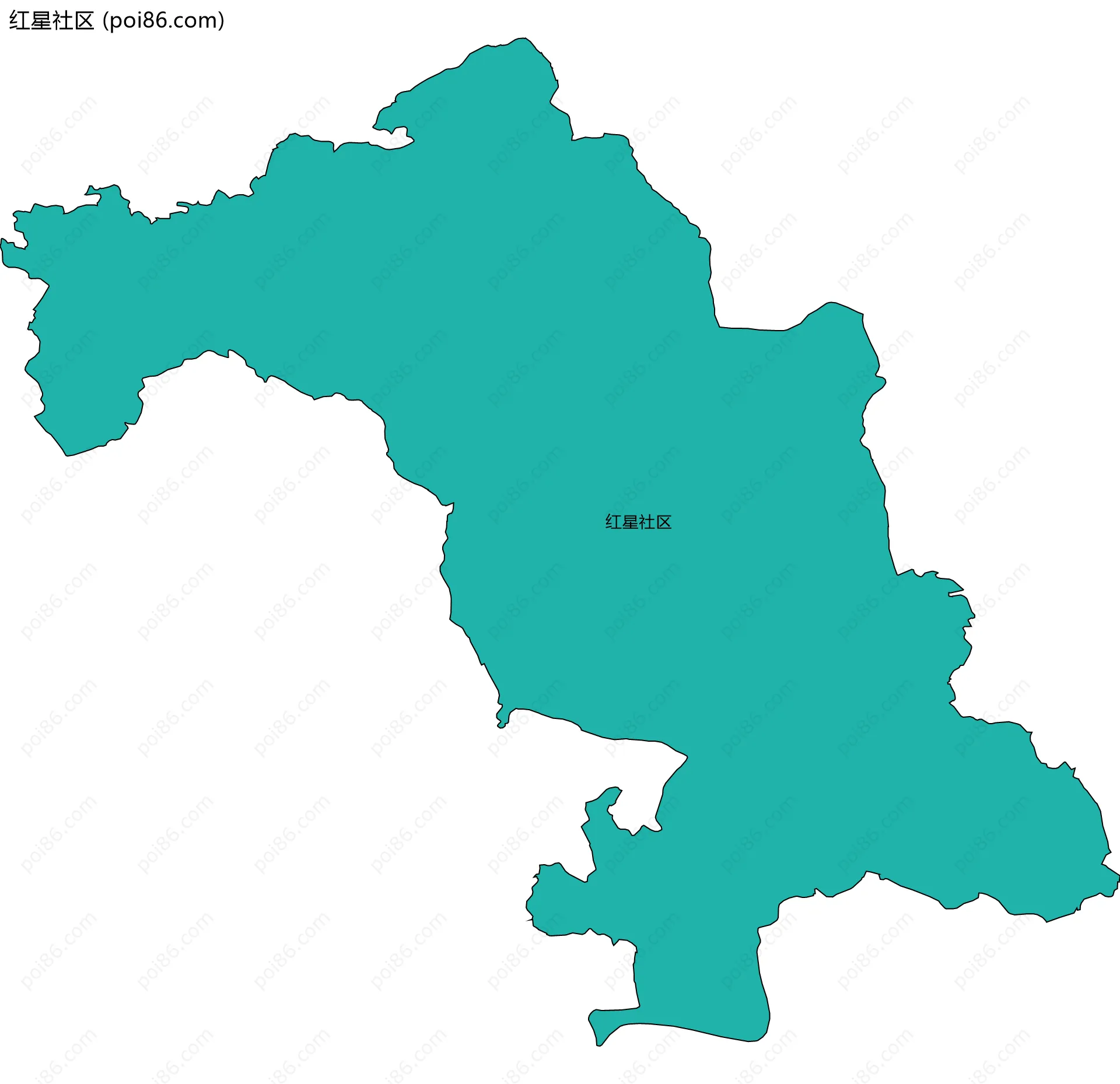 红星社区边界地图