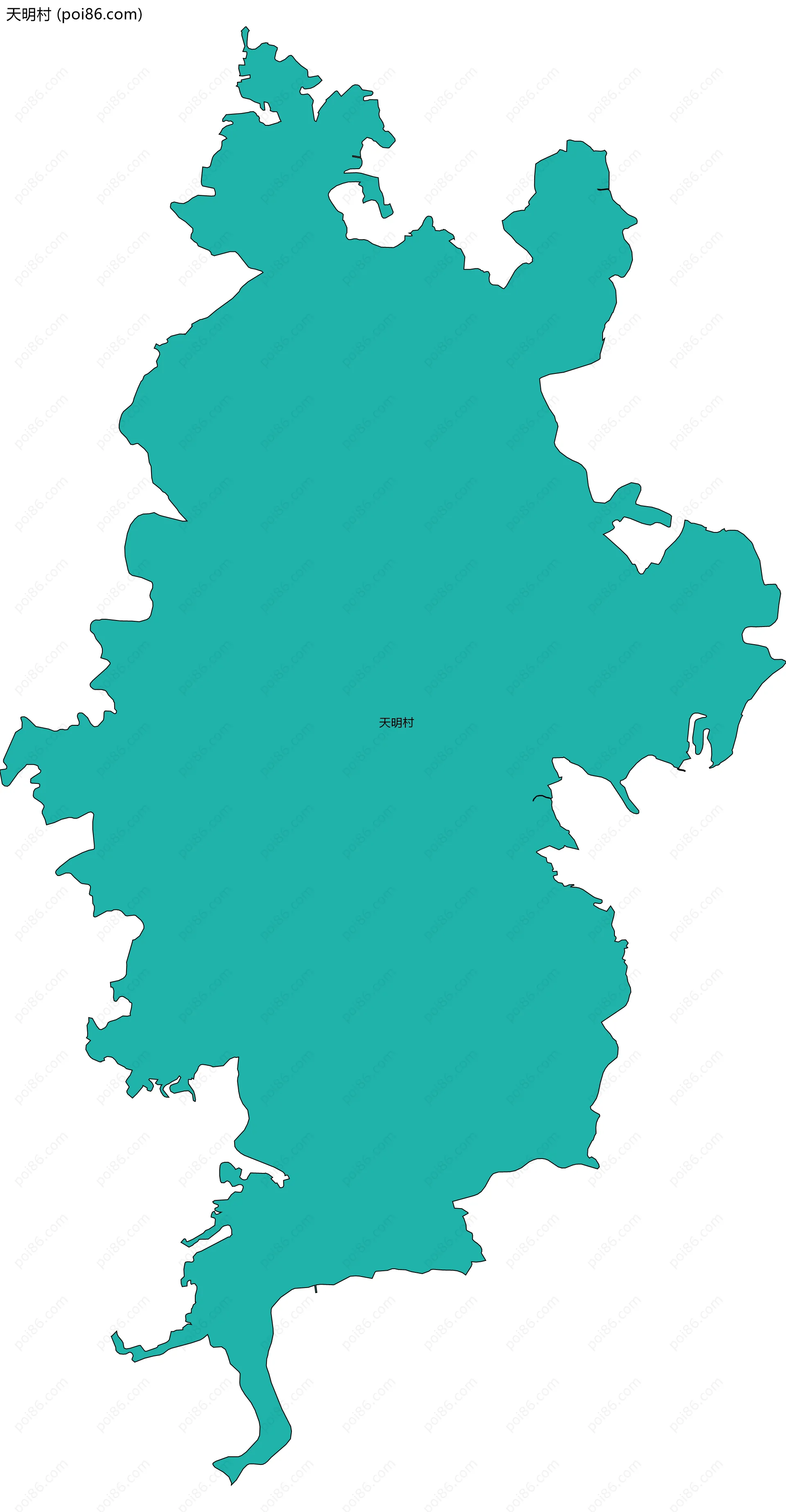 天明村边界地图