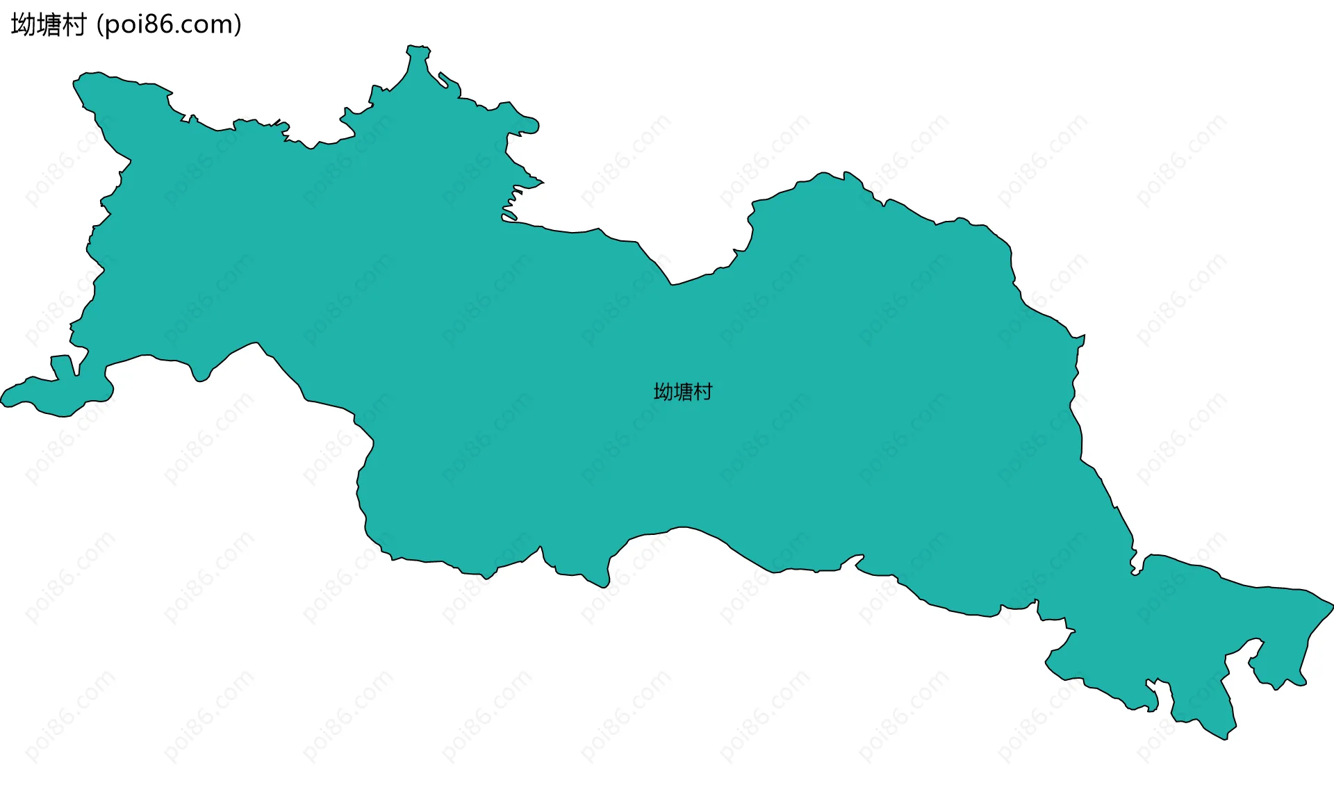 坳塘村边界地图