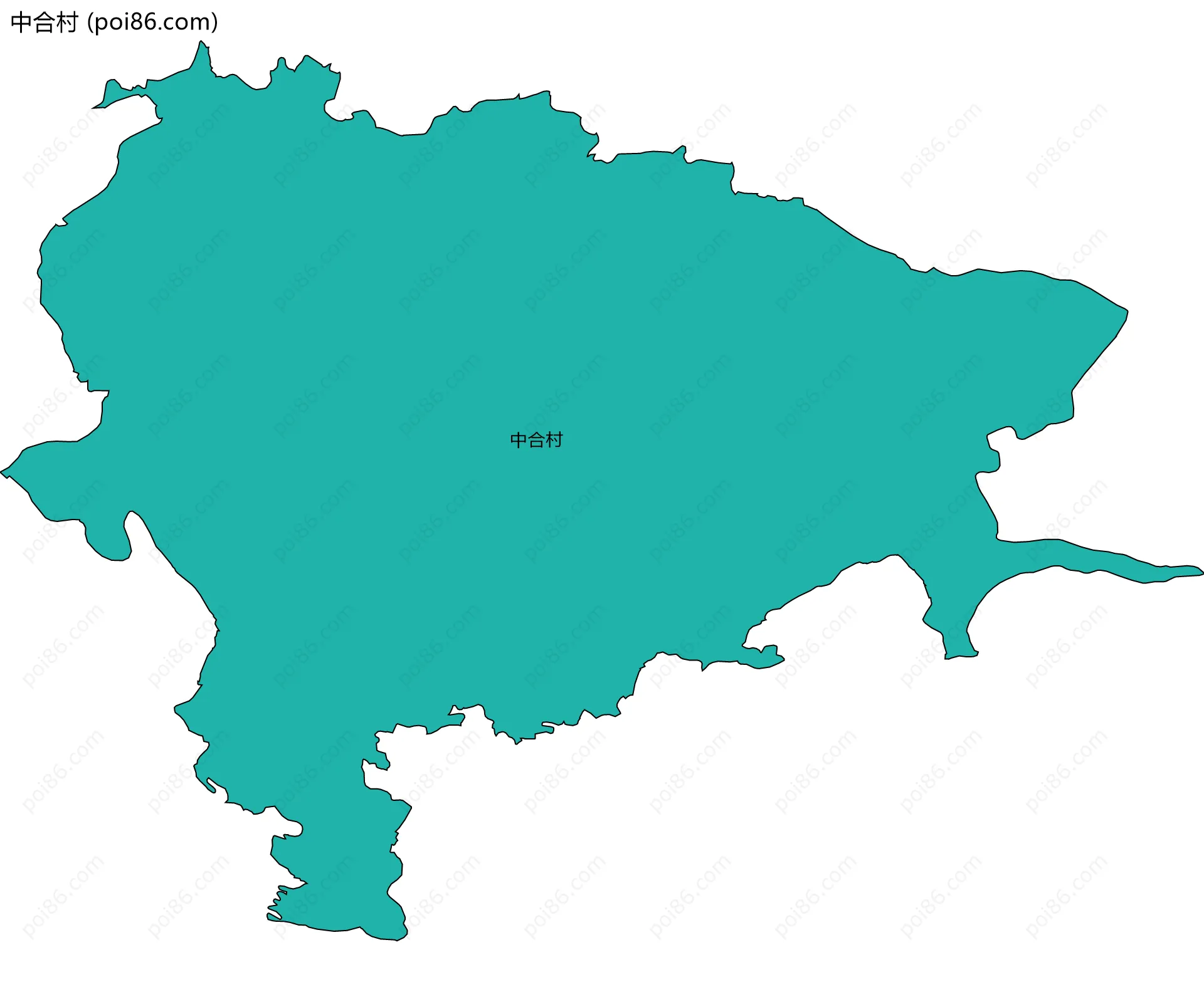 中合村边界地图