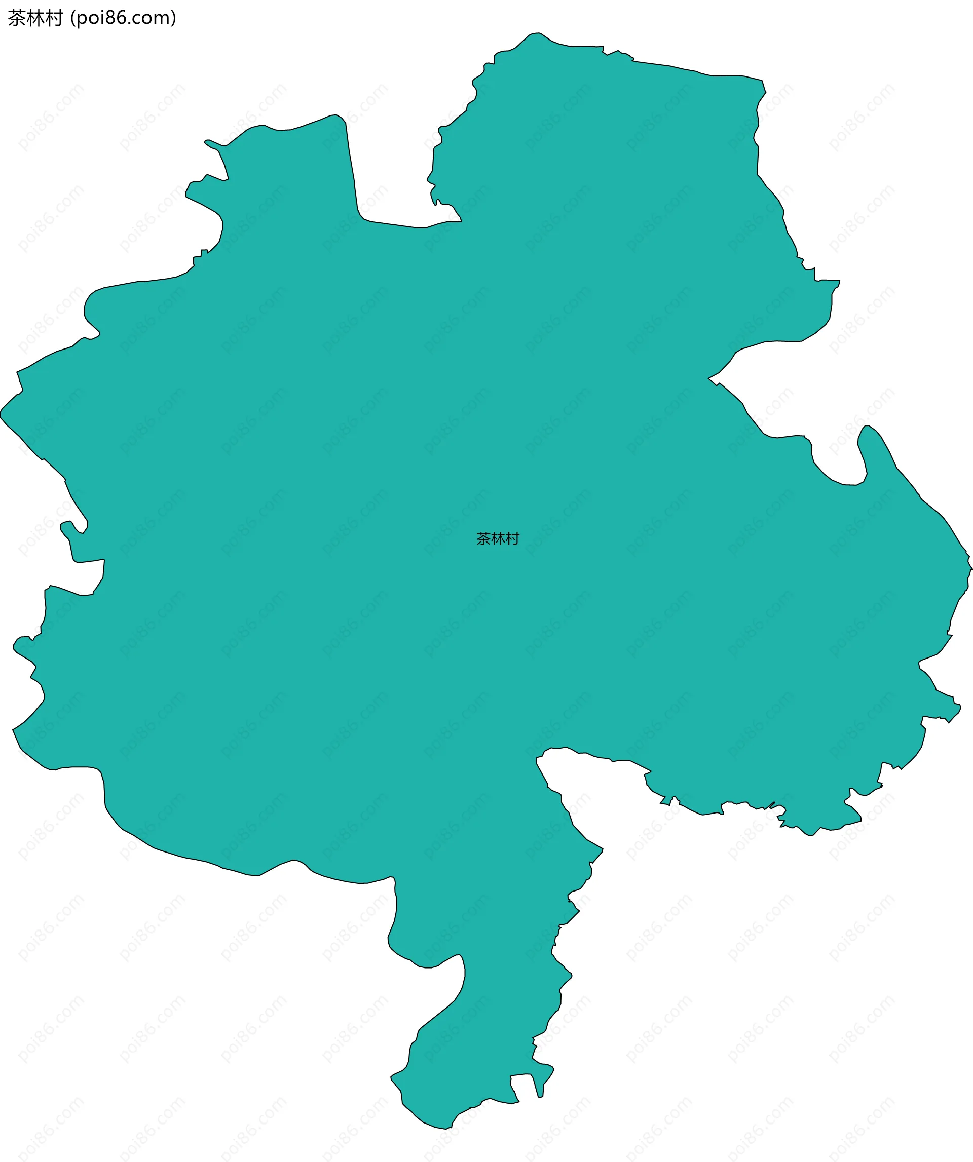 茶林村边界地图