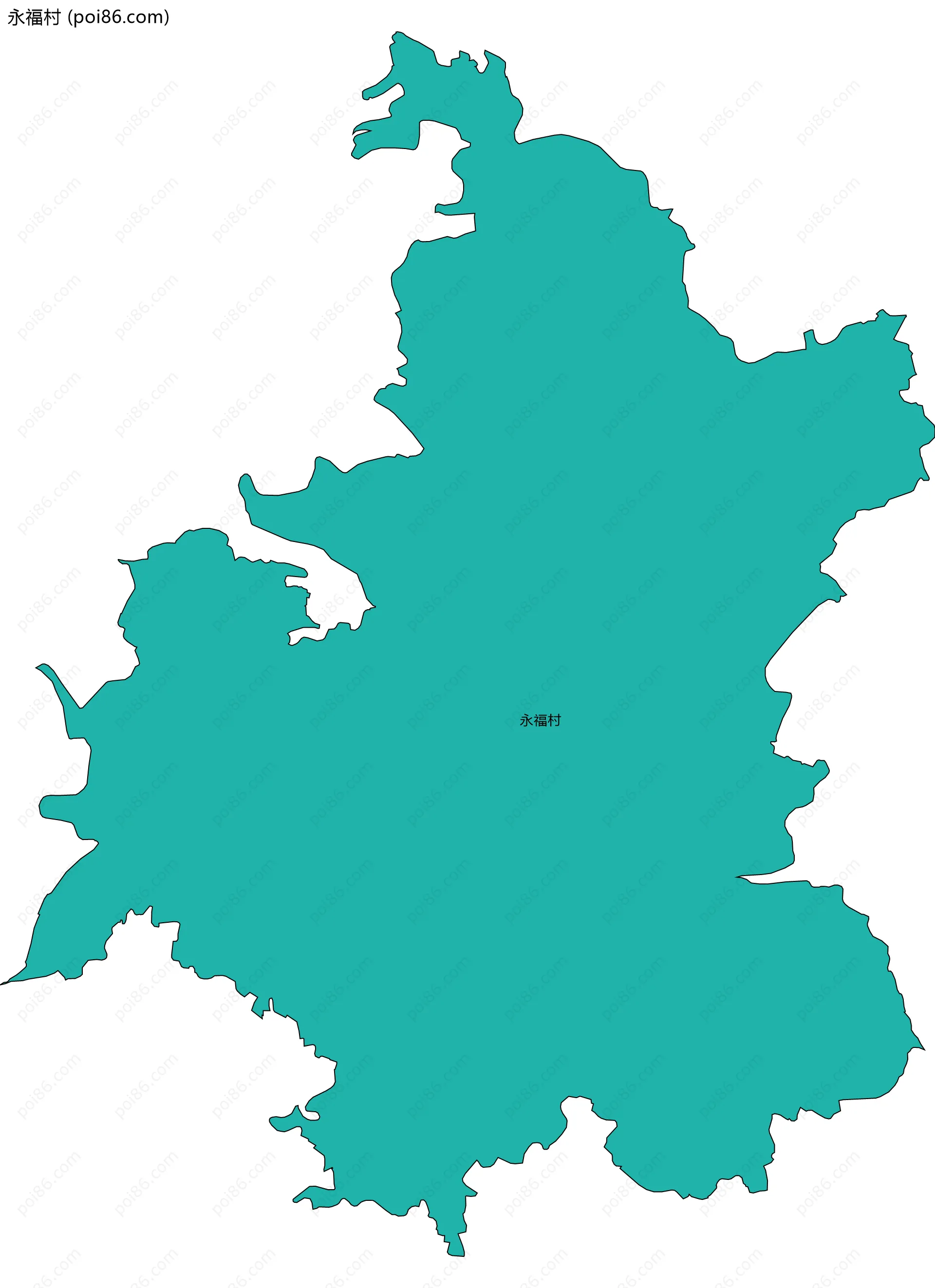 永福村边界地图