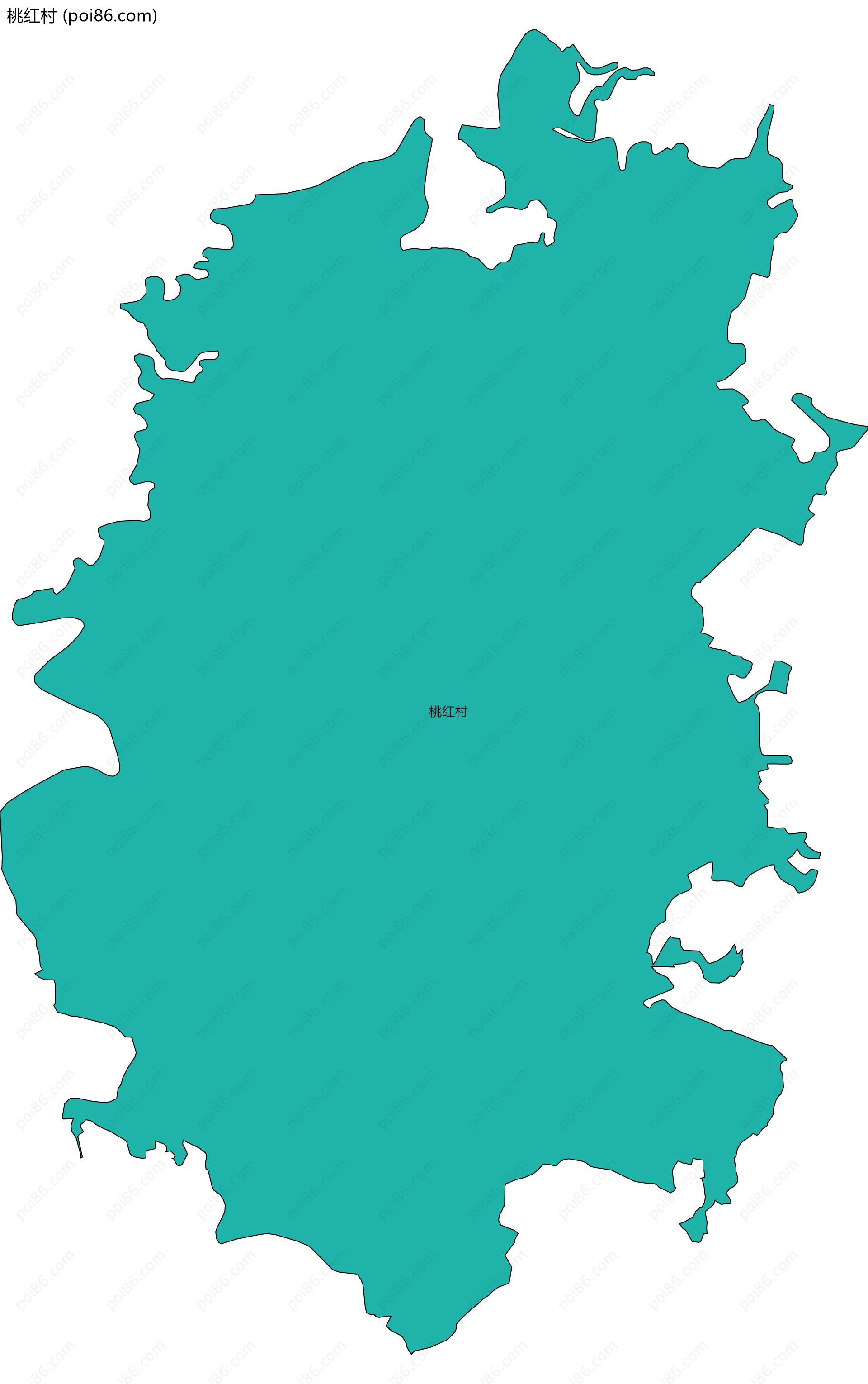 桃红村边界地图