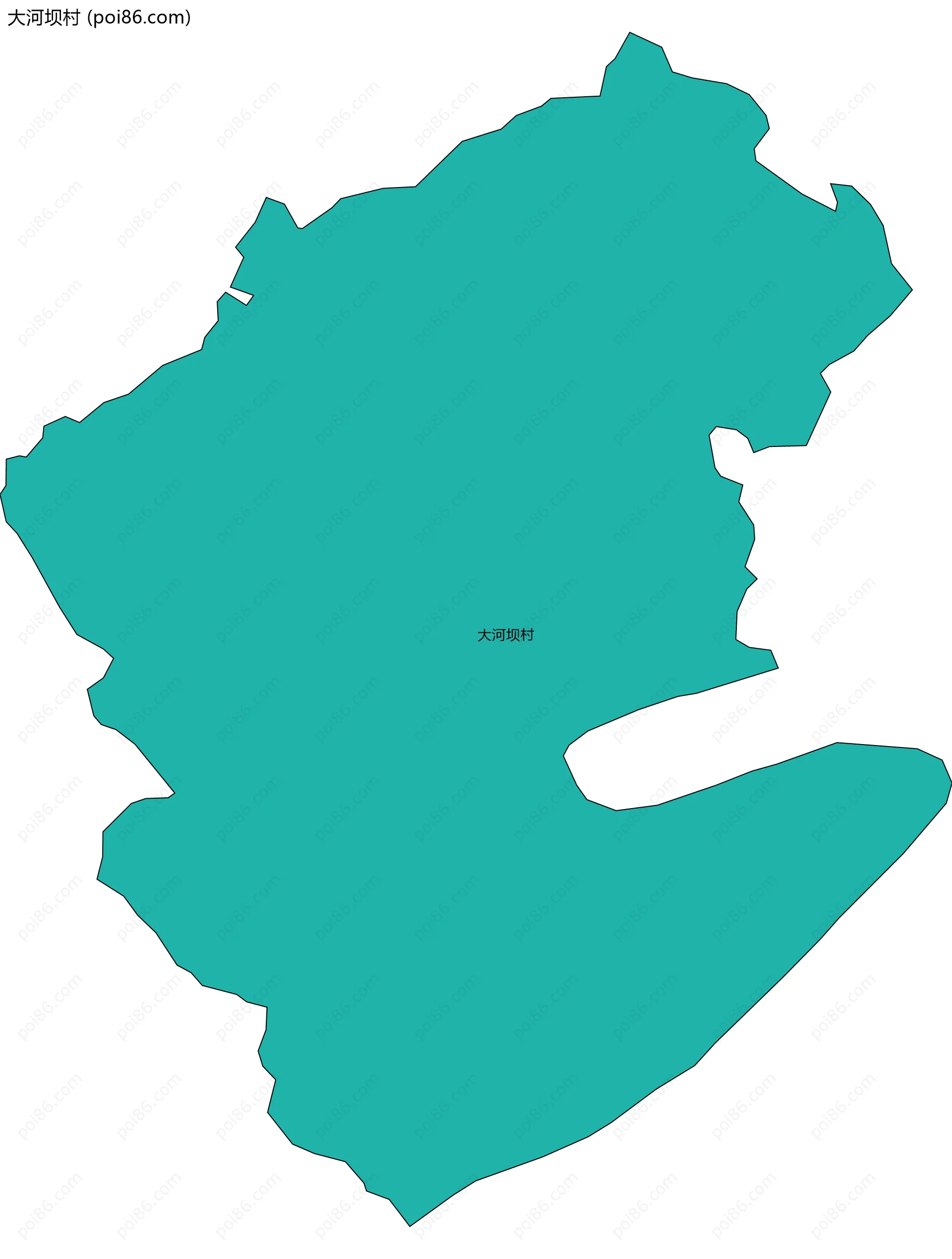 大河坝村边界地图
