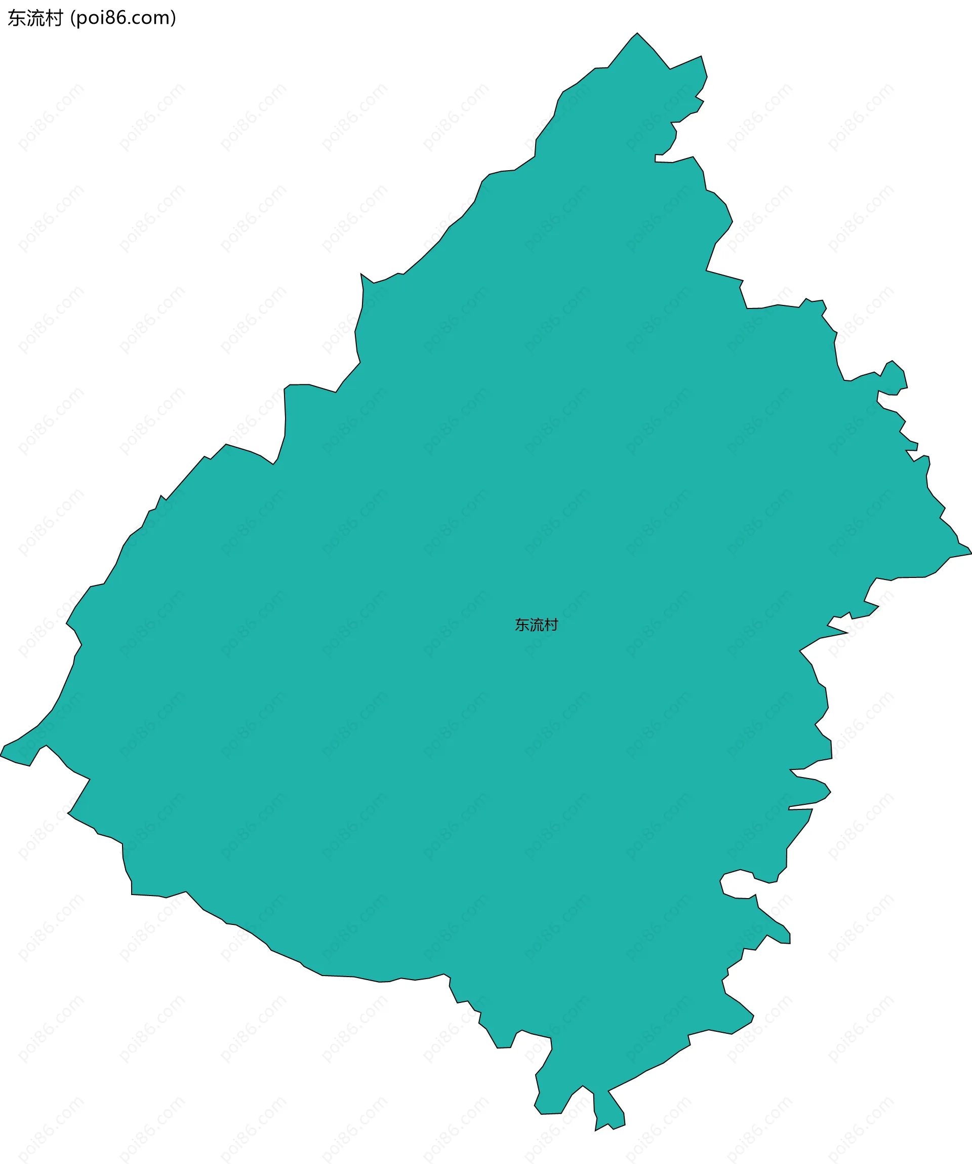 东流村边界地图