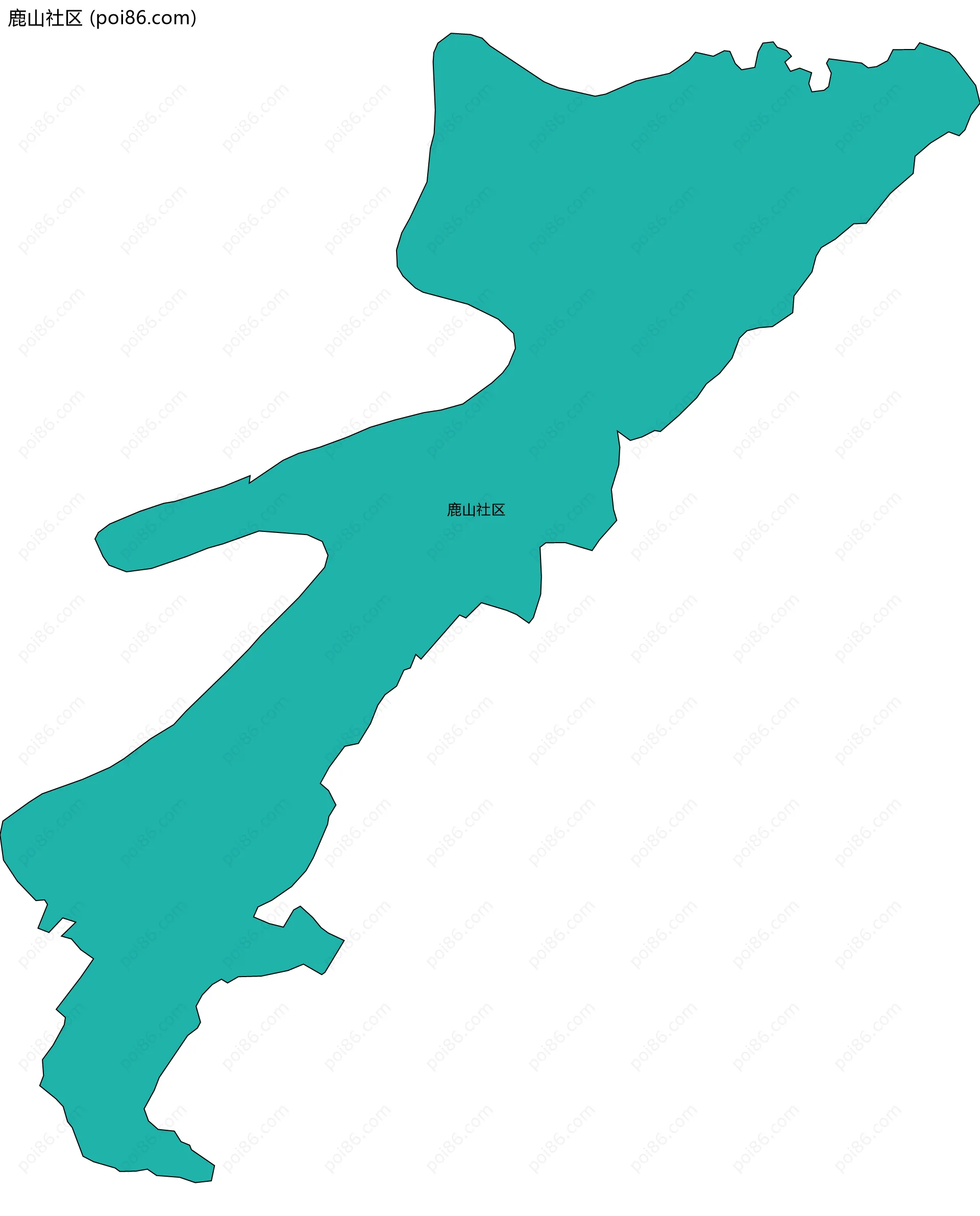 鹿山社区边界地图