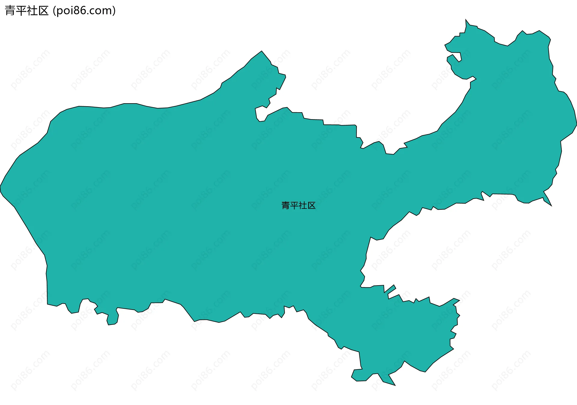 青平社区边界地图